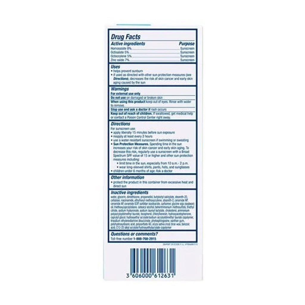 Facial Moisturizer with Sunscreen CeraVe® AM 3 oz. Bottle Unscented Lotion 60600061263