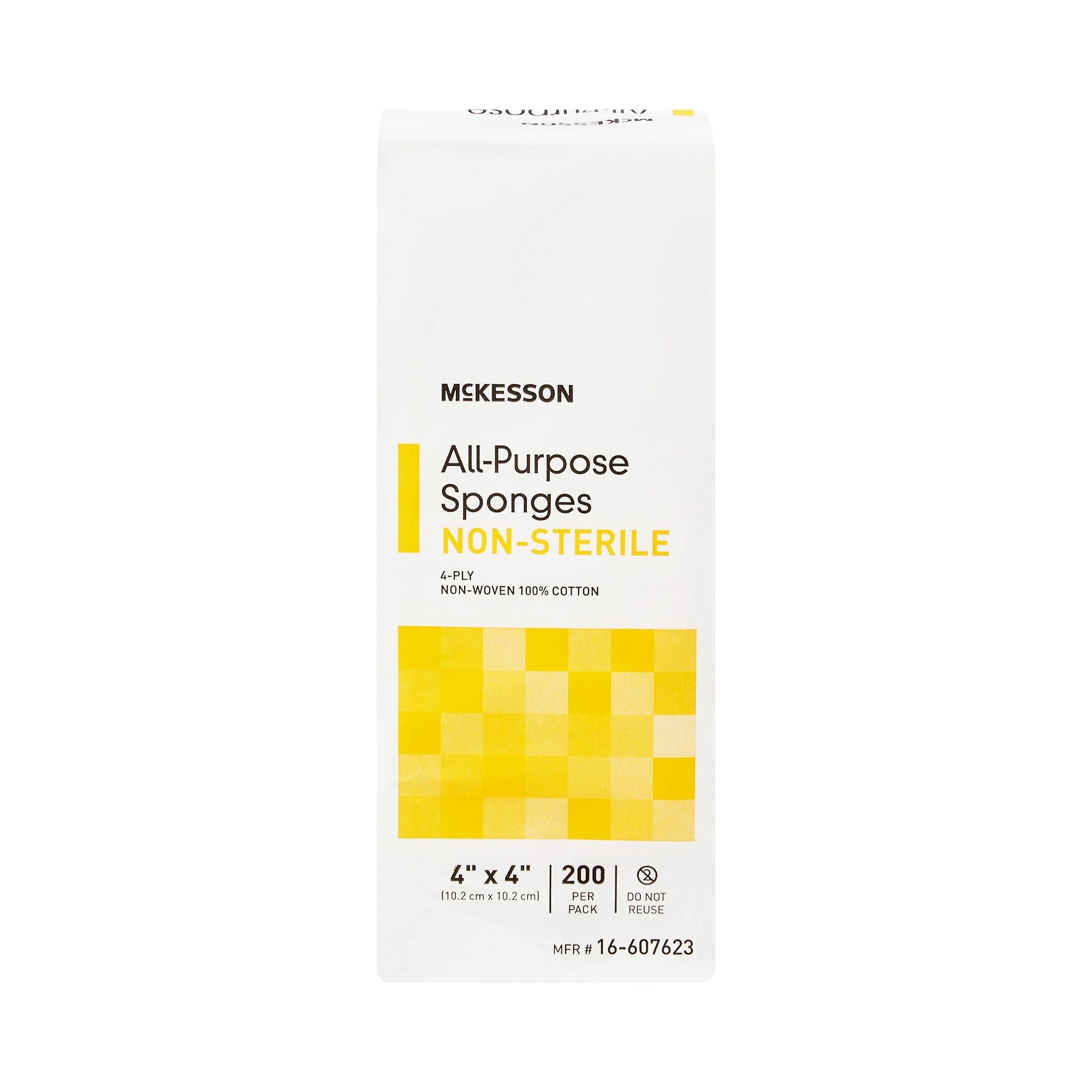 McKesson Nonwoven Sponge, 4 x 4 Inch, 4-Ply 16-607623