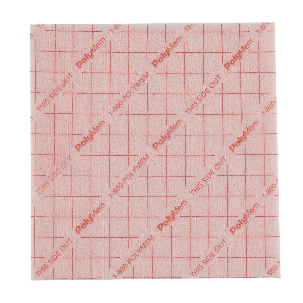 PolyMem® Nonadhesive without Border Foam Dressing, 5 x 5 Inch 5055