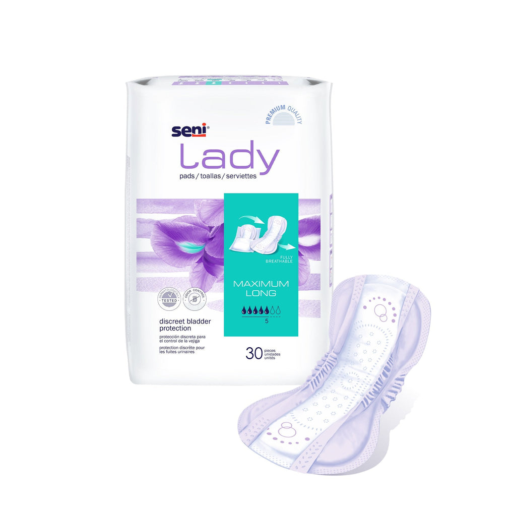 Seni® Lady Maximum Bladder Control Pads, Long S-5P30-PS1