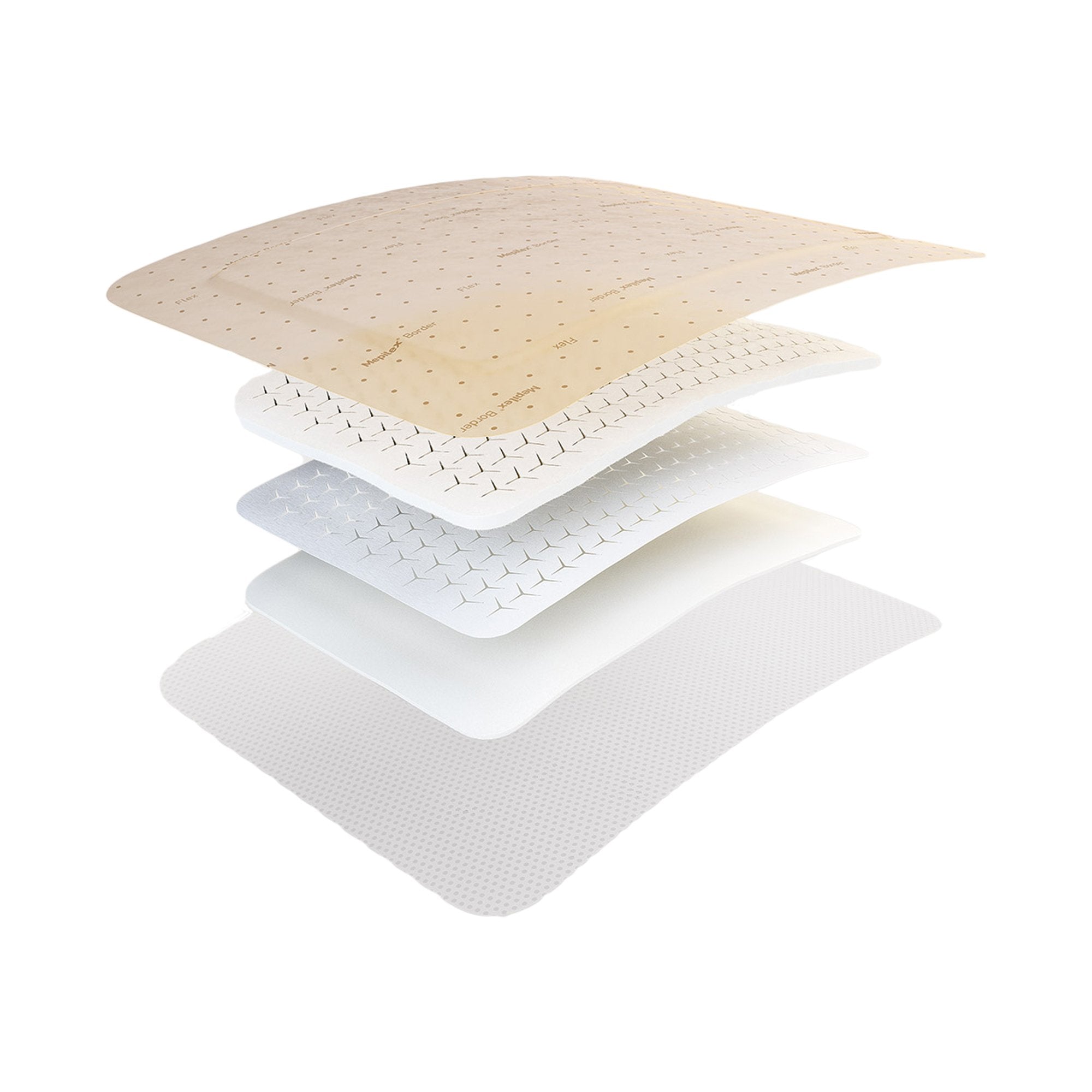 Mepilex® Border Flex Adhesive with Border Foam Dressing, 6 x 6 Inch 595400
