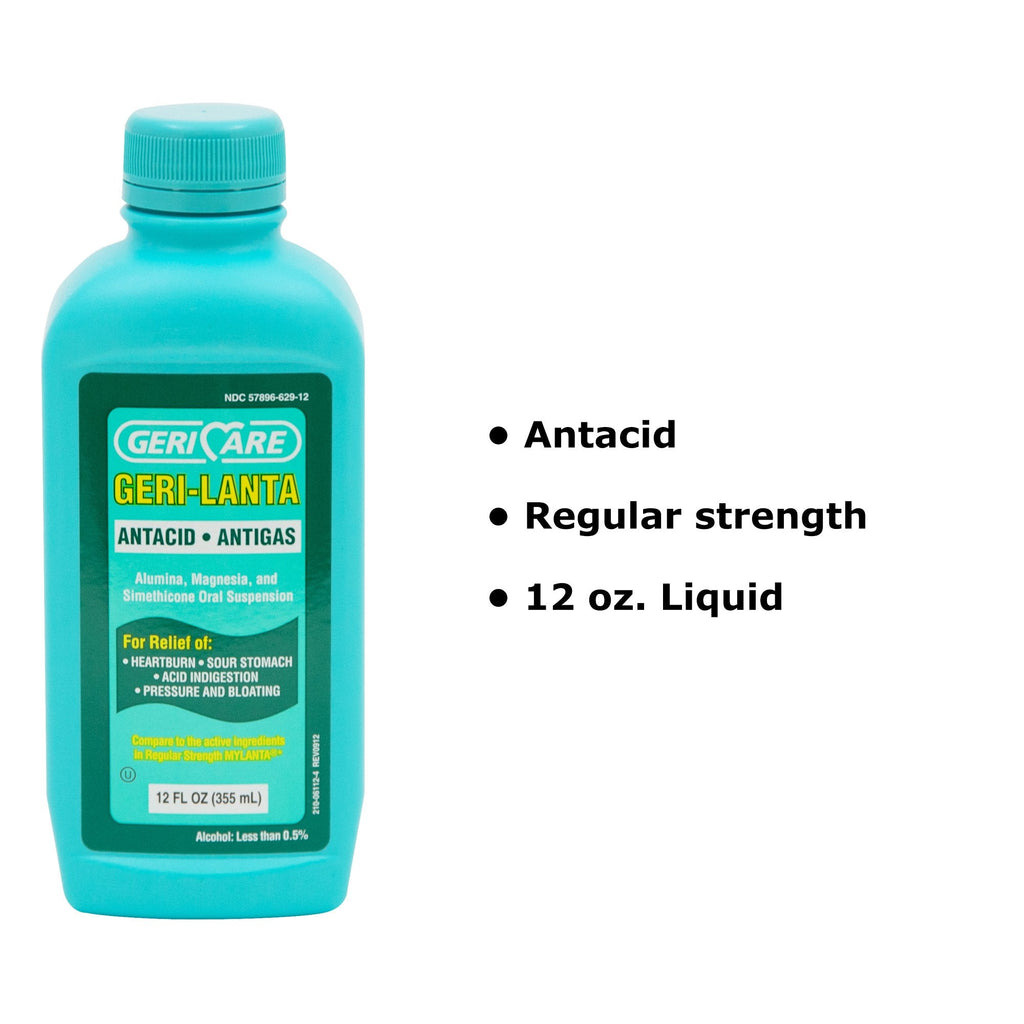Geri-Care® Geri-Lanta Antacid Liquid Relief for Gas and Heartburn QMYL-12-GCP