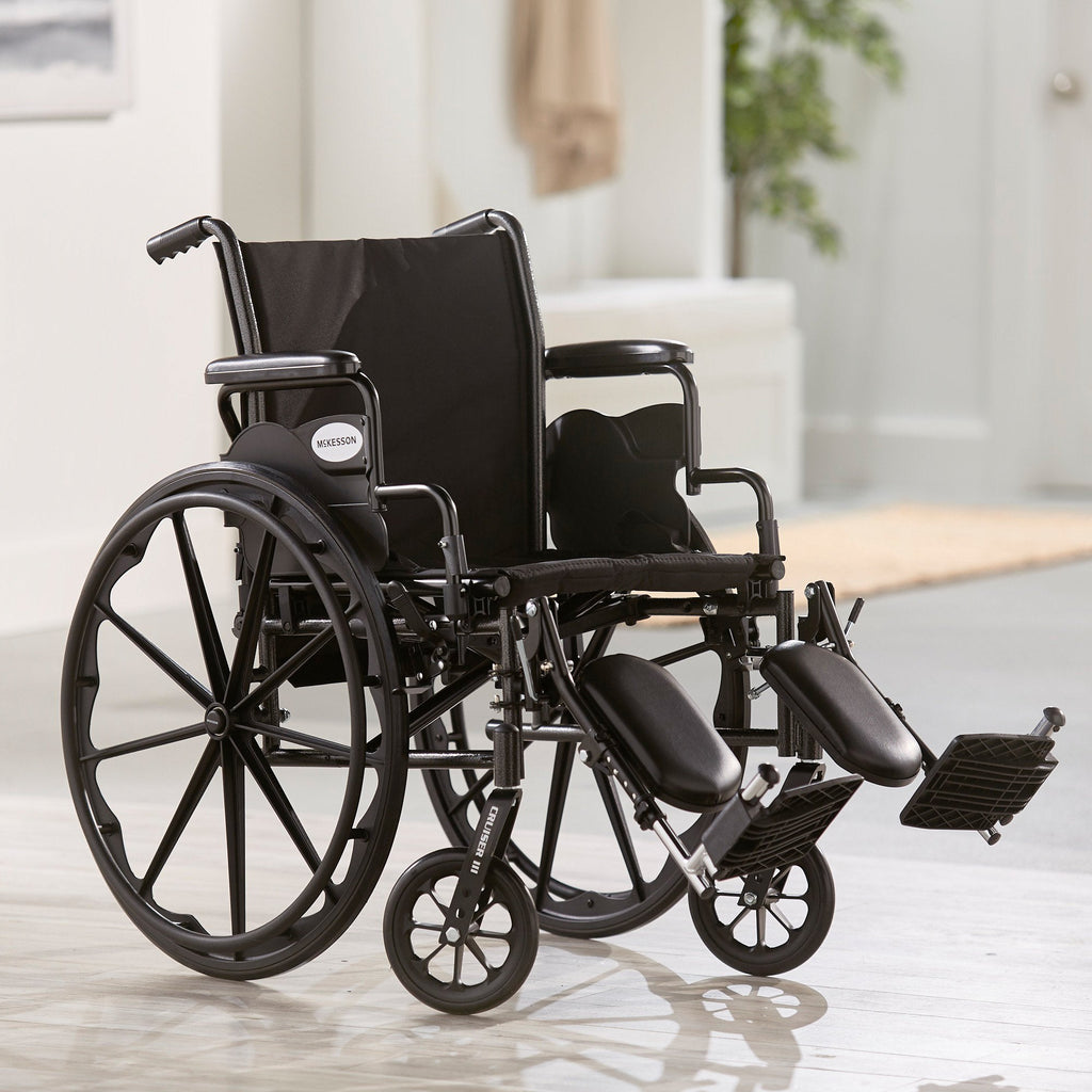 McKesson Lightweight Wheelchair, 20-Inch Seat Width 146-K320DDA-ELR