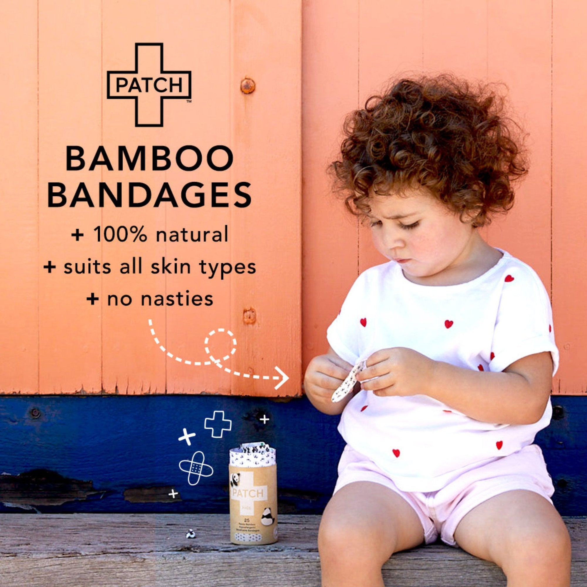 Patch™ Kids (Panda Design) Adhesive Strip with Coconut Oil, 3/4 x 3 Inch PATCOCT