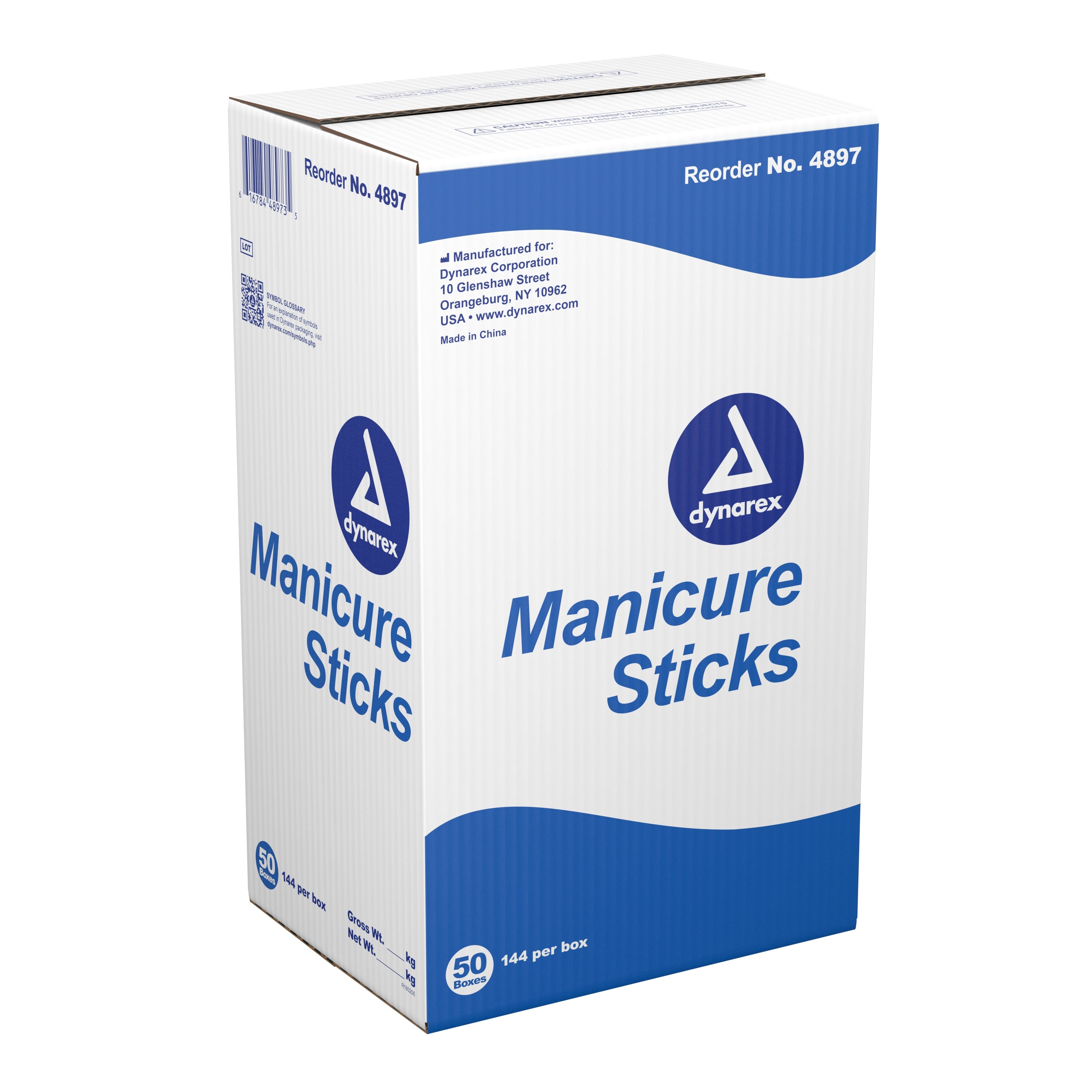 dynarex® Wooden Manicure Sticks, 4.5 Inches 4897