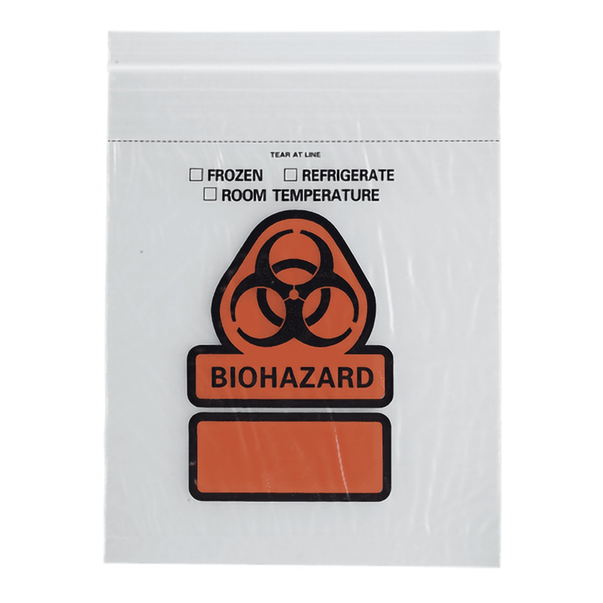 Specimen Transport Bag with Document Pouch, Zip Closure, 6 x 9 Inch B50
