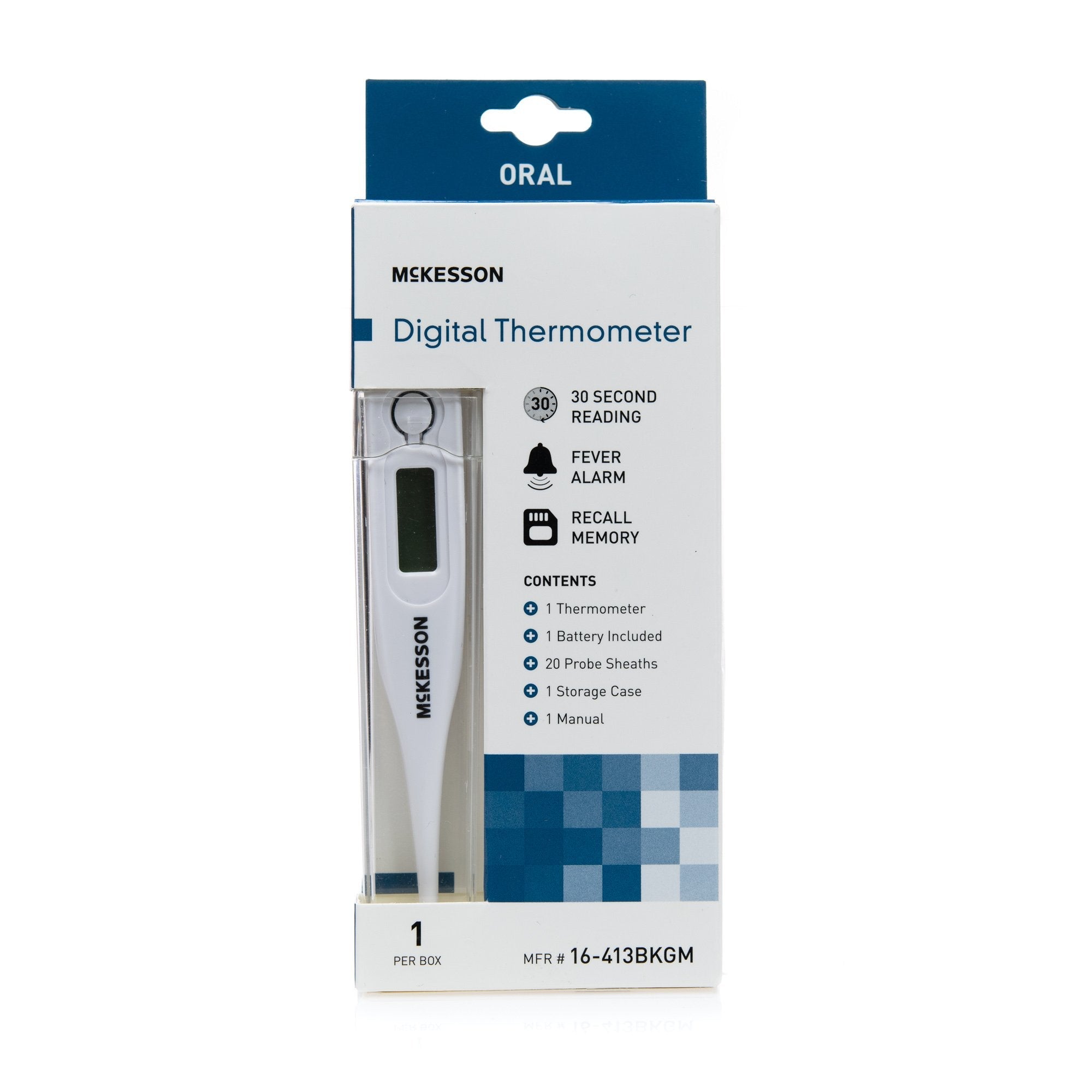 McKesson Digital Oral Thermometer 16-413BKGM