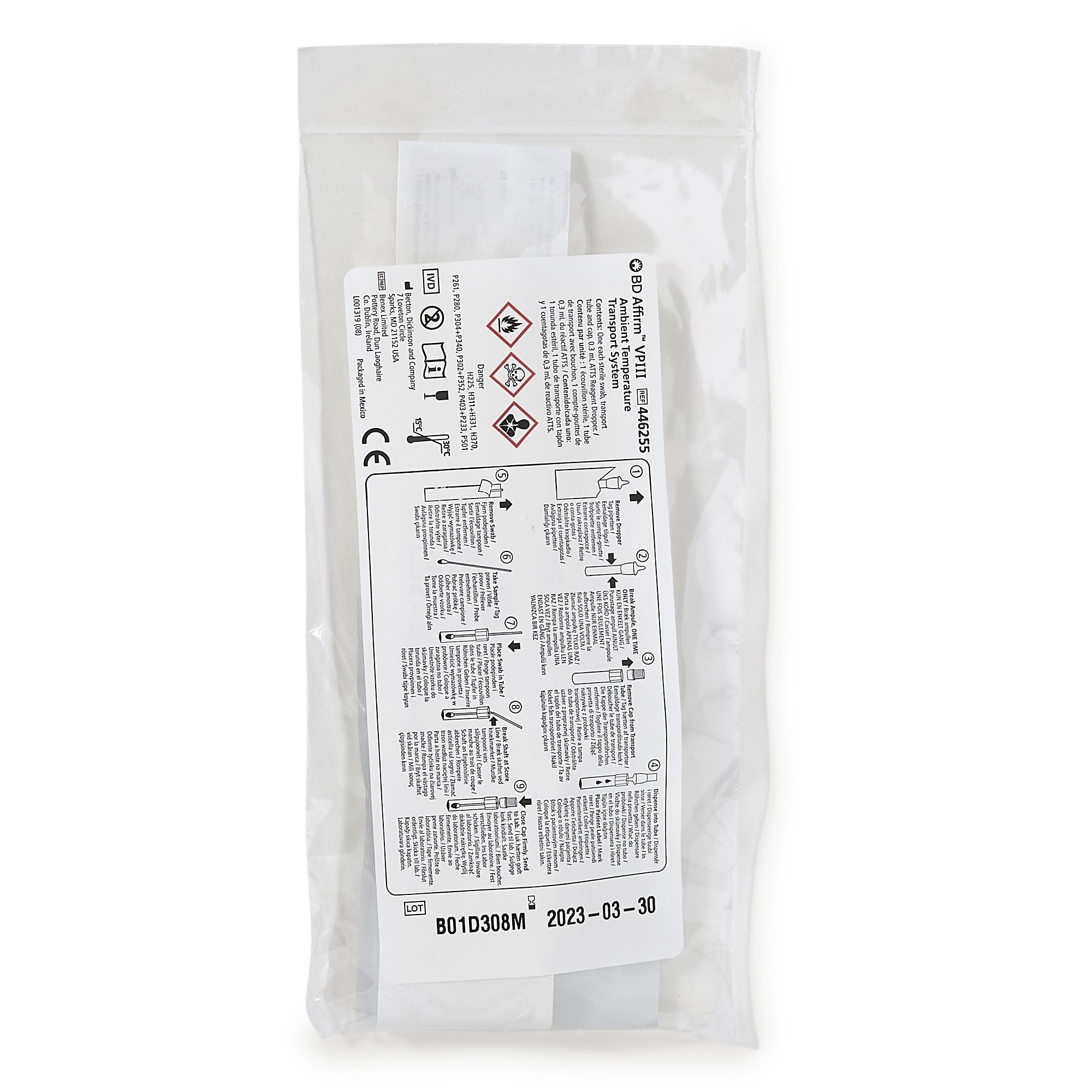 BD Affirm™ VPIII Ambient Temperature Transport System 446255