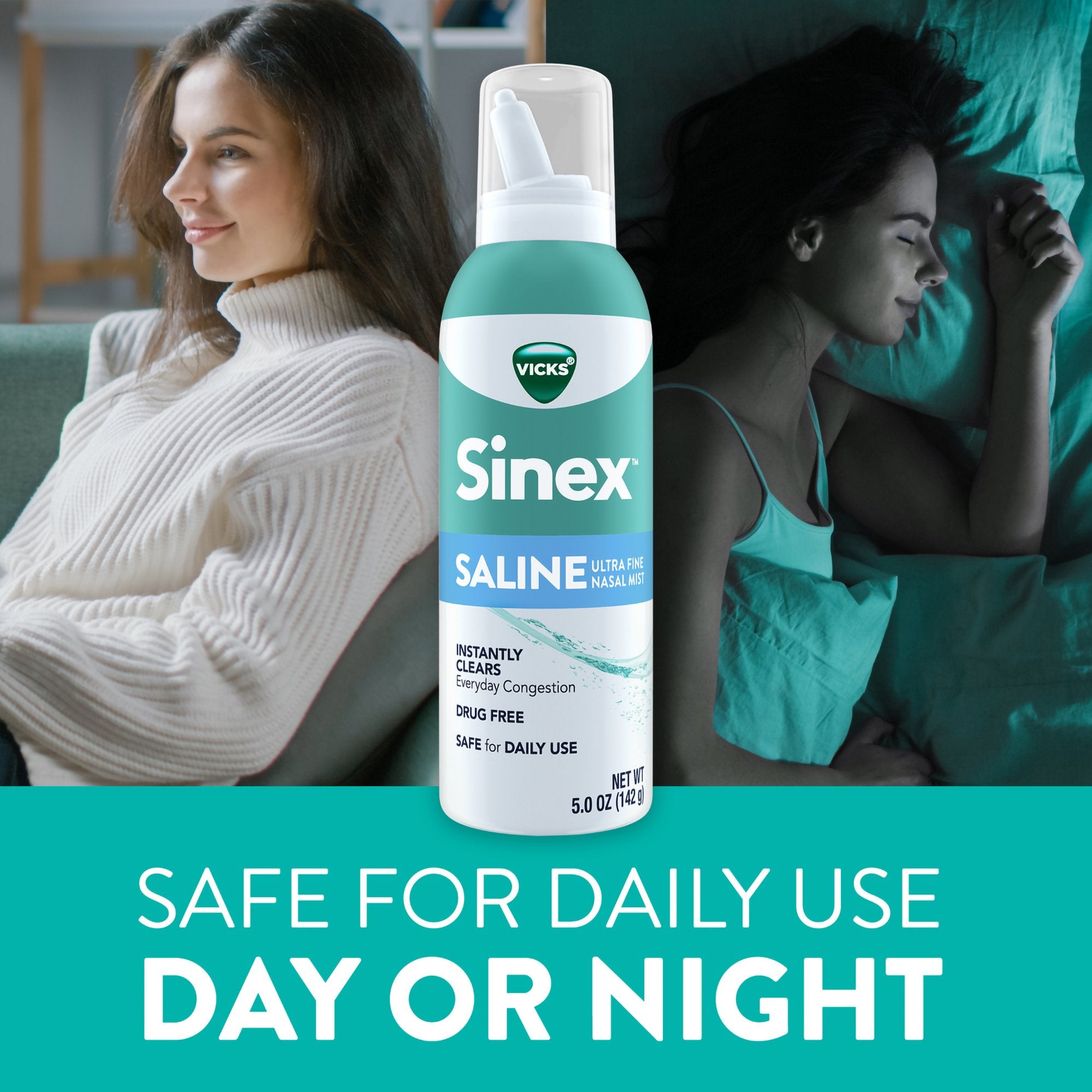 Vicks Sinex Saline Ultra Fine Nasal Mist Spray 32390004150
