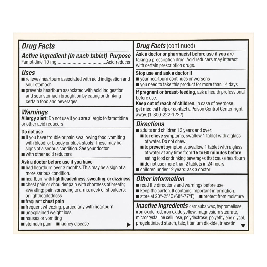 Foster & Thrive™ Original Strength Acid Reducer Famotidine Tablets 10 mg 70677110201