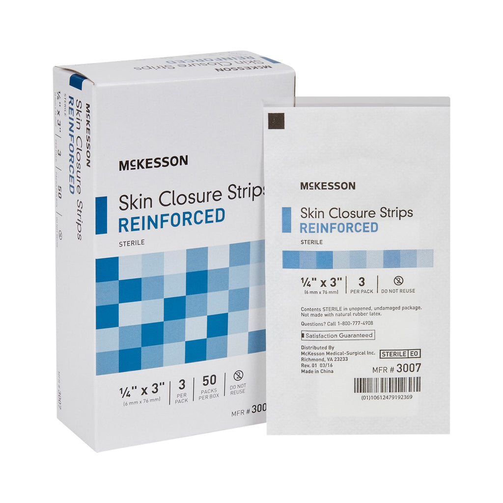 McKesson Skin Closure Strip, ¼ X 3 Inch 3007