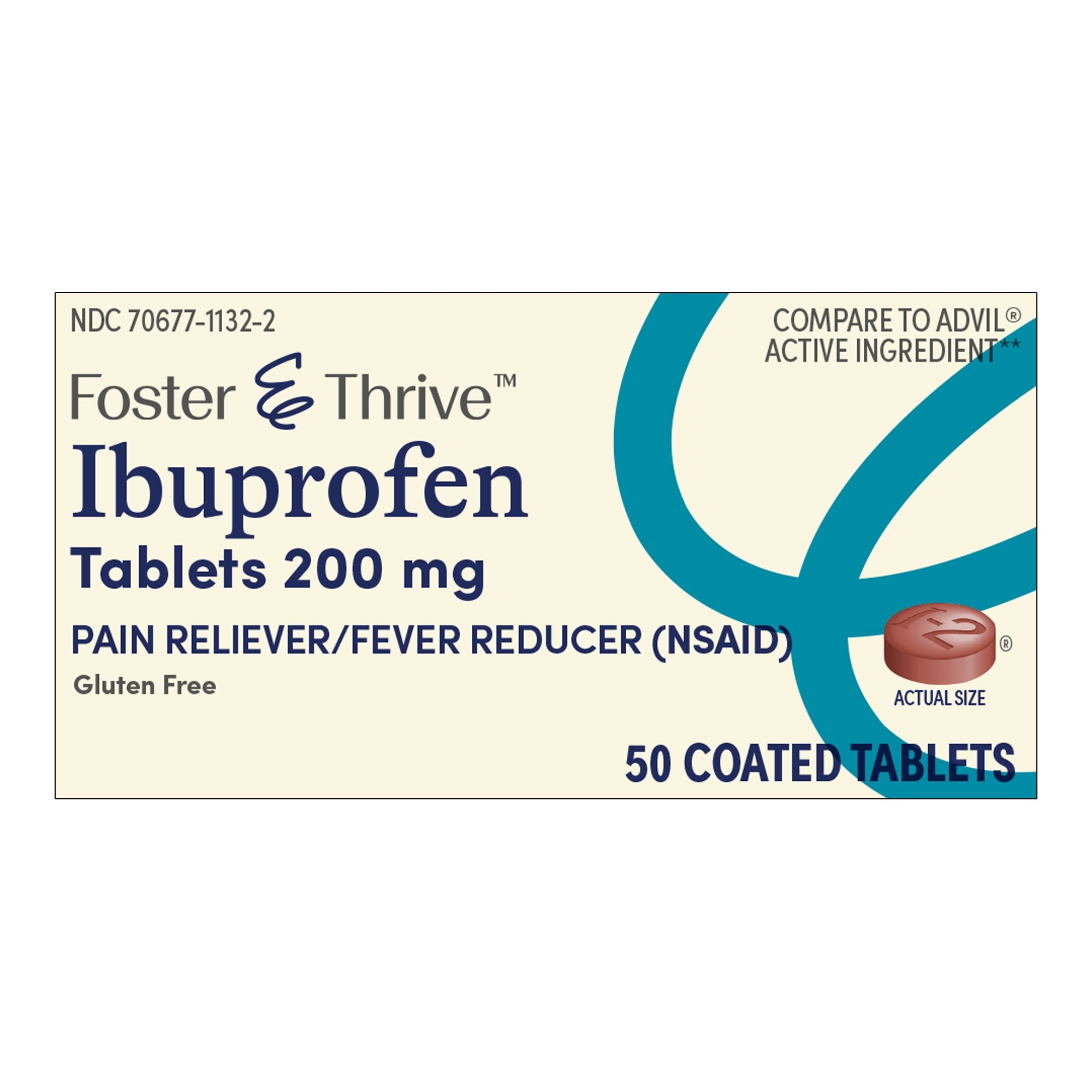 Foster & Thrive™ Ibuprofen 200 mg Coated Tablets 70677113202
