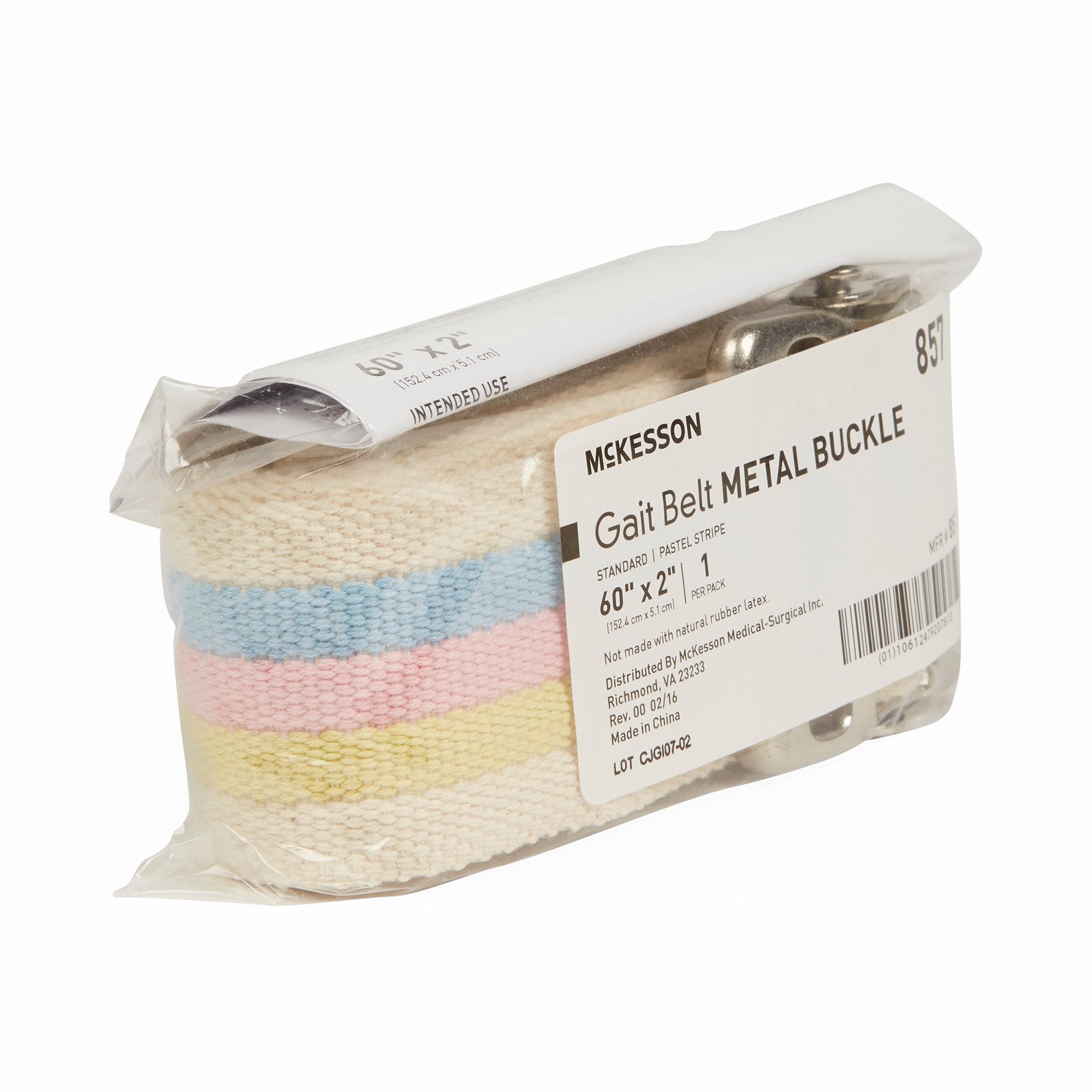McKesson Pastel Stripe Gait Belt, 60 Inch 857