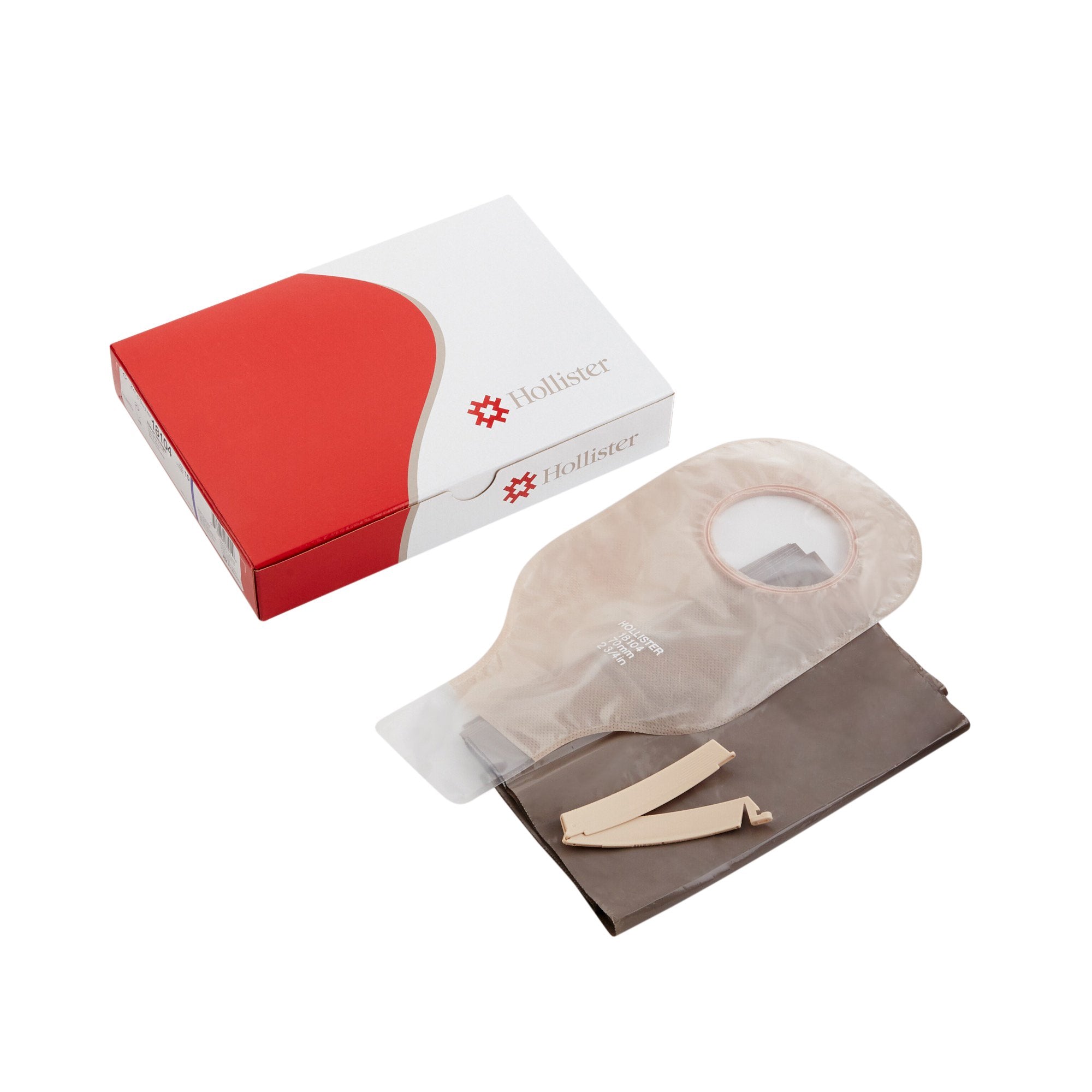 New Image™ Transparent Colostomy Pouch, Pre-cut to Fit 70 mm Stomas, Blue Match 18104