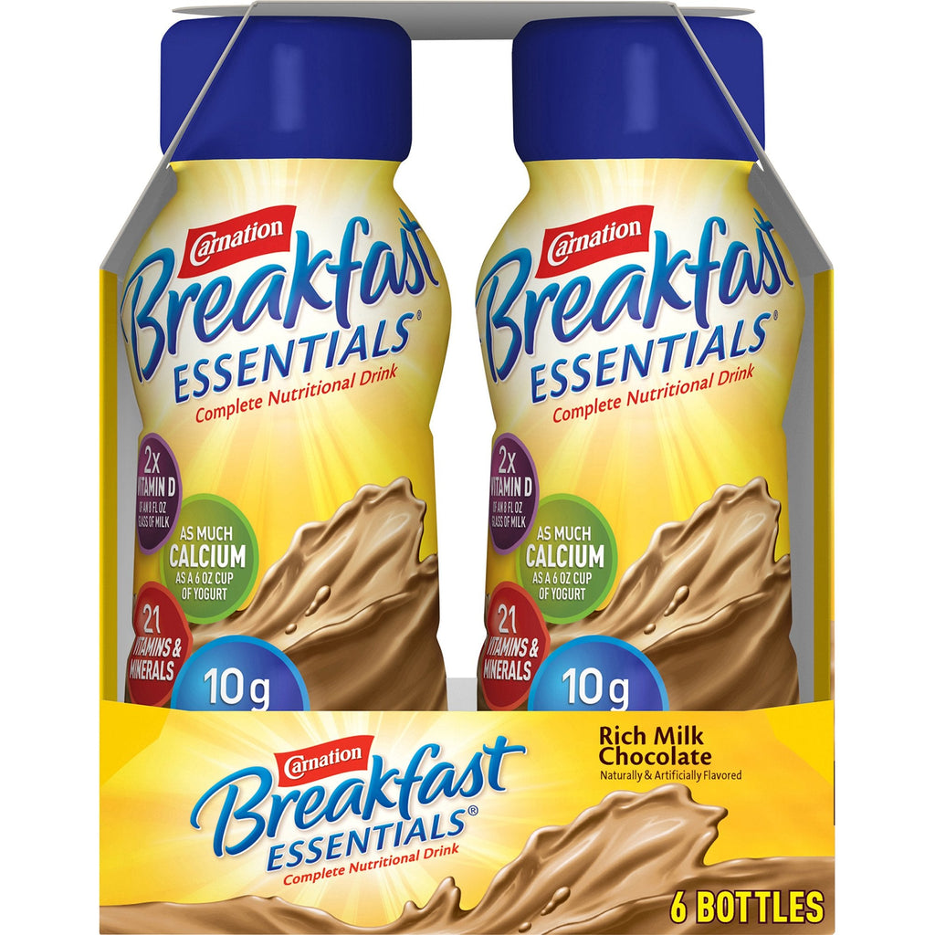 Carnation Breakfast Essentials® Chocolate Nutritional Drink, 8-ounce bottle 12230369