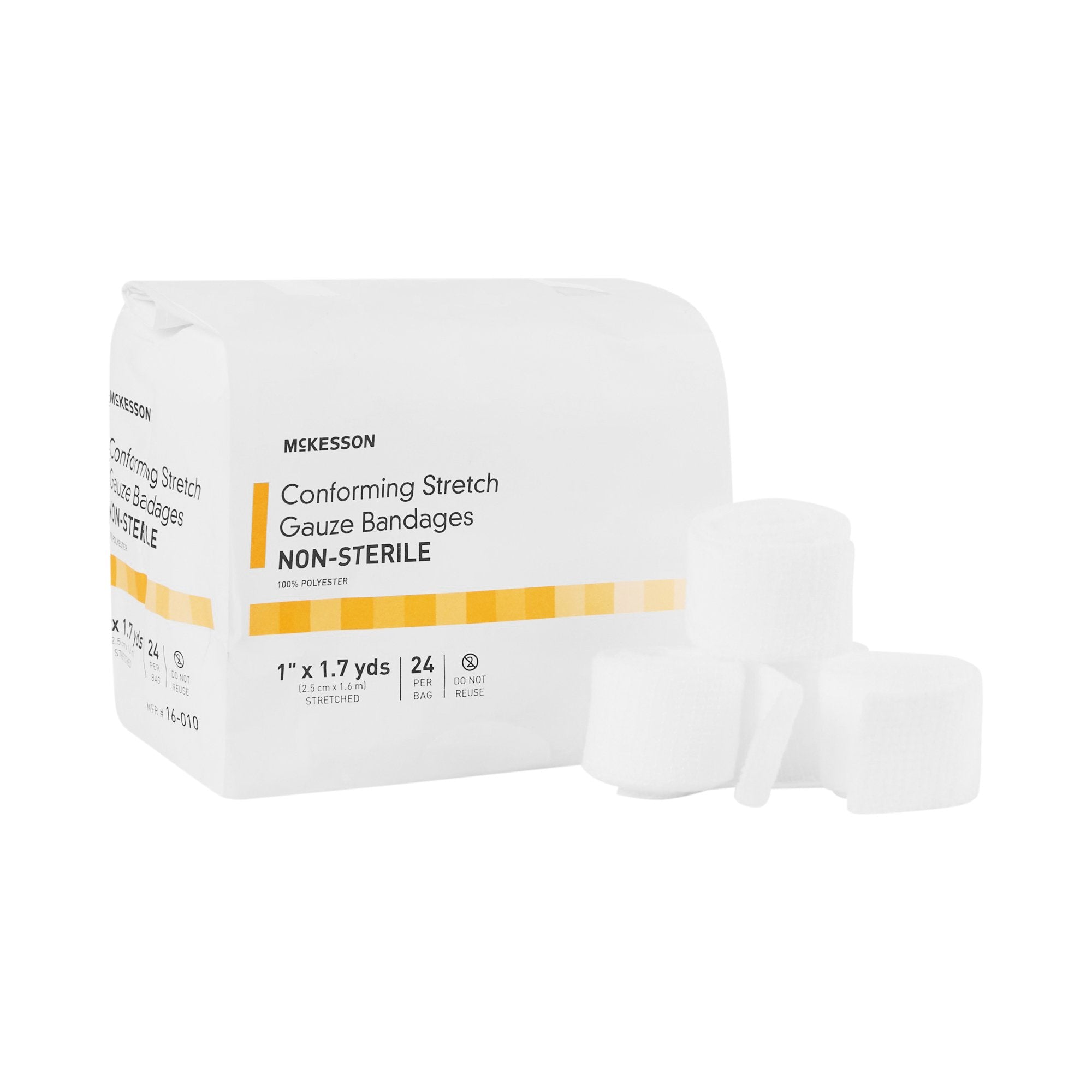 McKesson Conforming Bandage, 1 Inch x 1-7/10 Yard 16-010