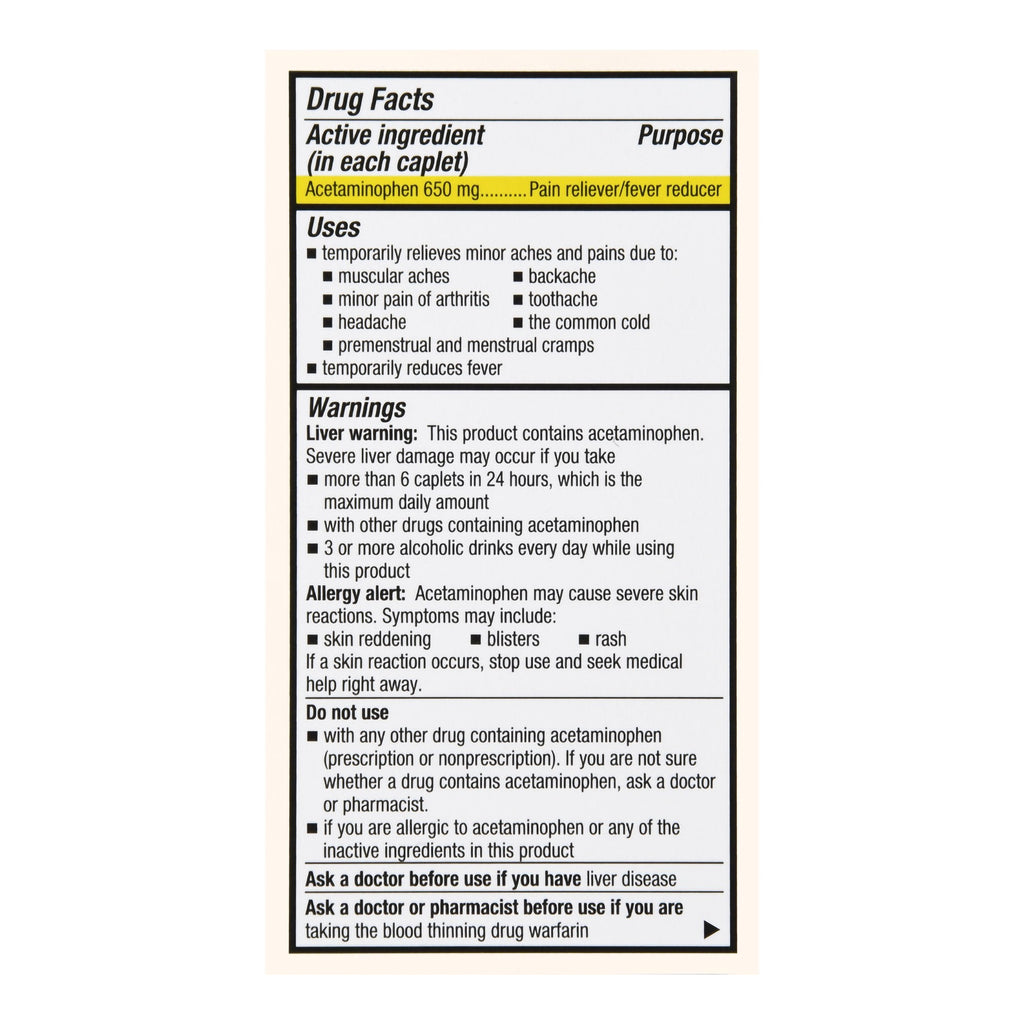 Foster & Thrive™ 8 Hour Pain Relief Acetaminophen 650 mg Caplets 70677112301