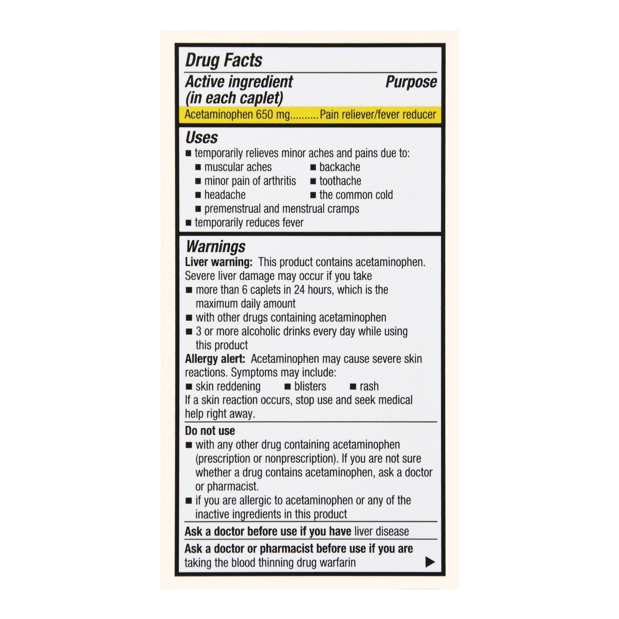 Foster & Thrive™ 8 Hour Pain Relief Acetaminophen 650 mg Caplets 70677112301