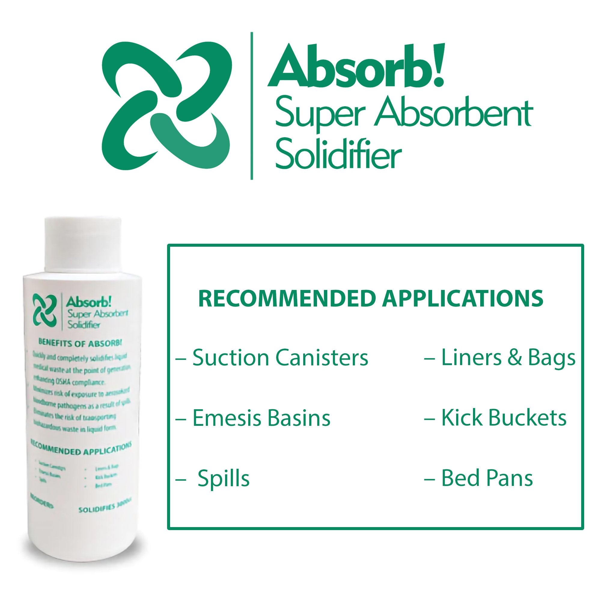 Fluid Solidifier Absorb! 1,200 cc Bottle 23.5 oz. A1200