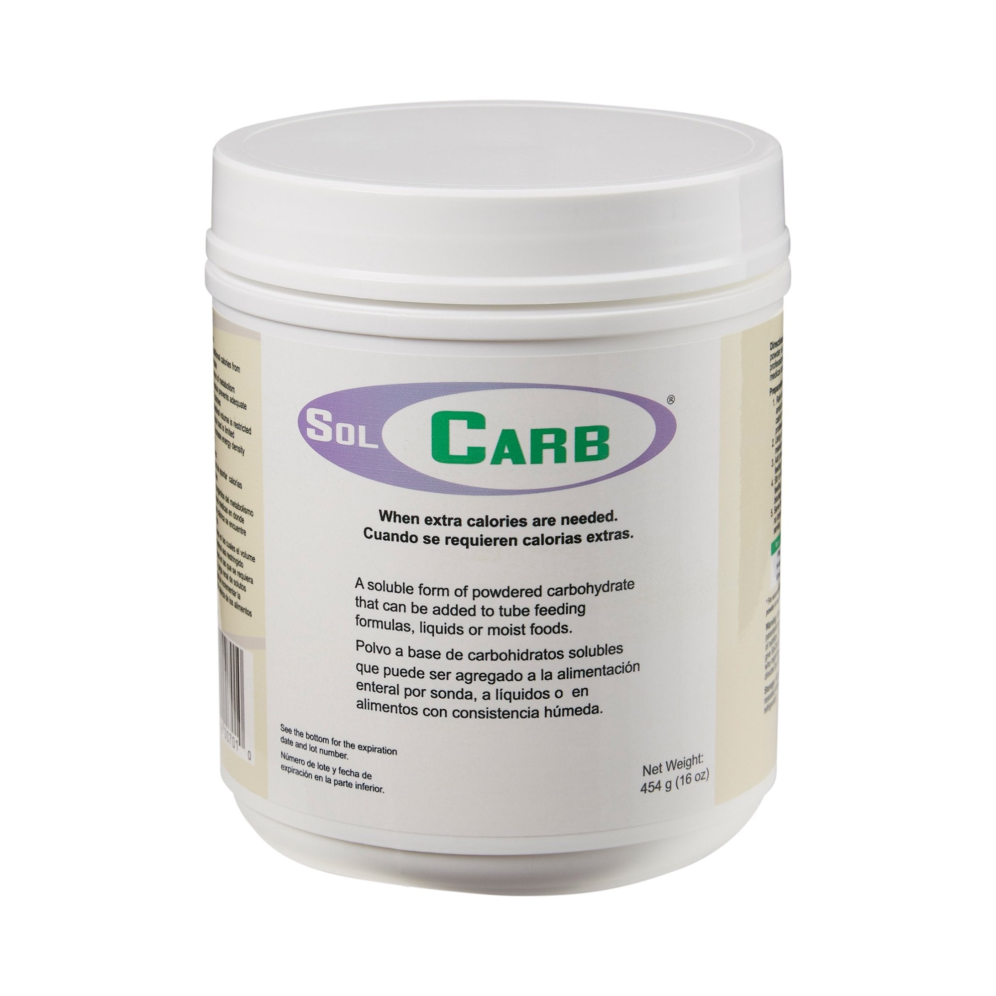 SolCarb® Soluble Form of Powdered Carbohydrate, 454 Gram Jar 7001-N