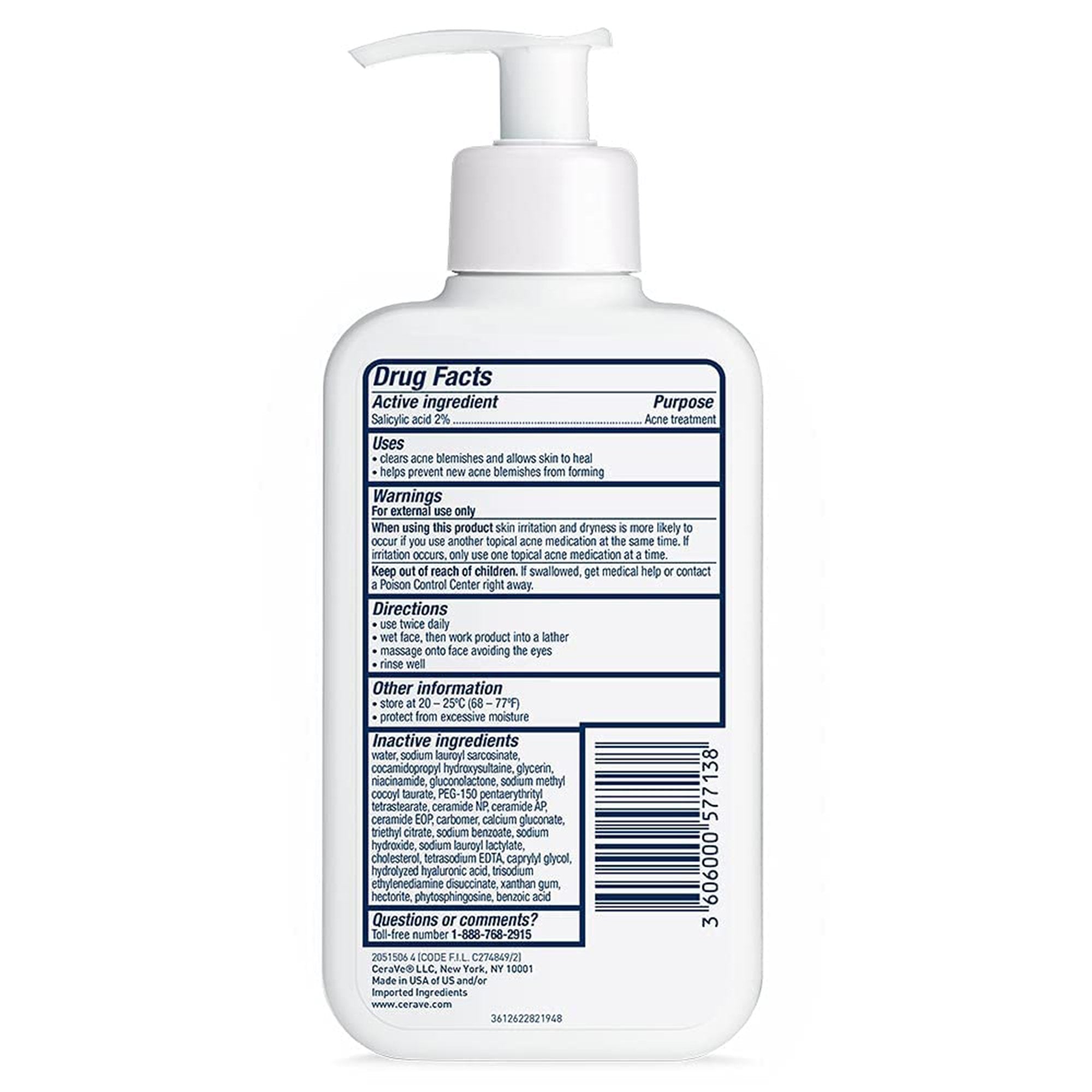 Acne Treatment CeraVe® Acne Control Cleanser 8 oz. Gel 60600057713