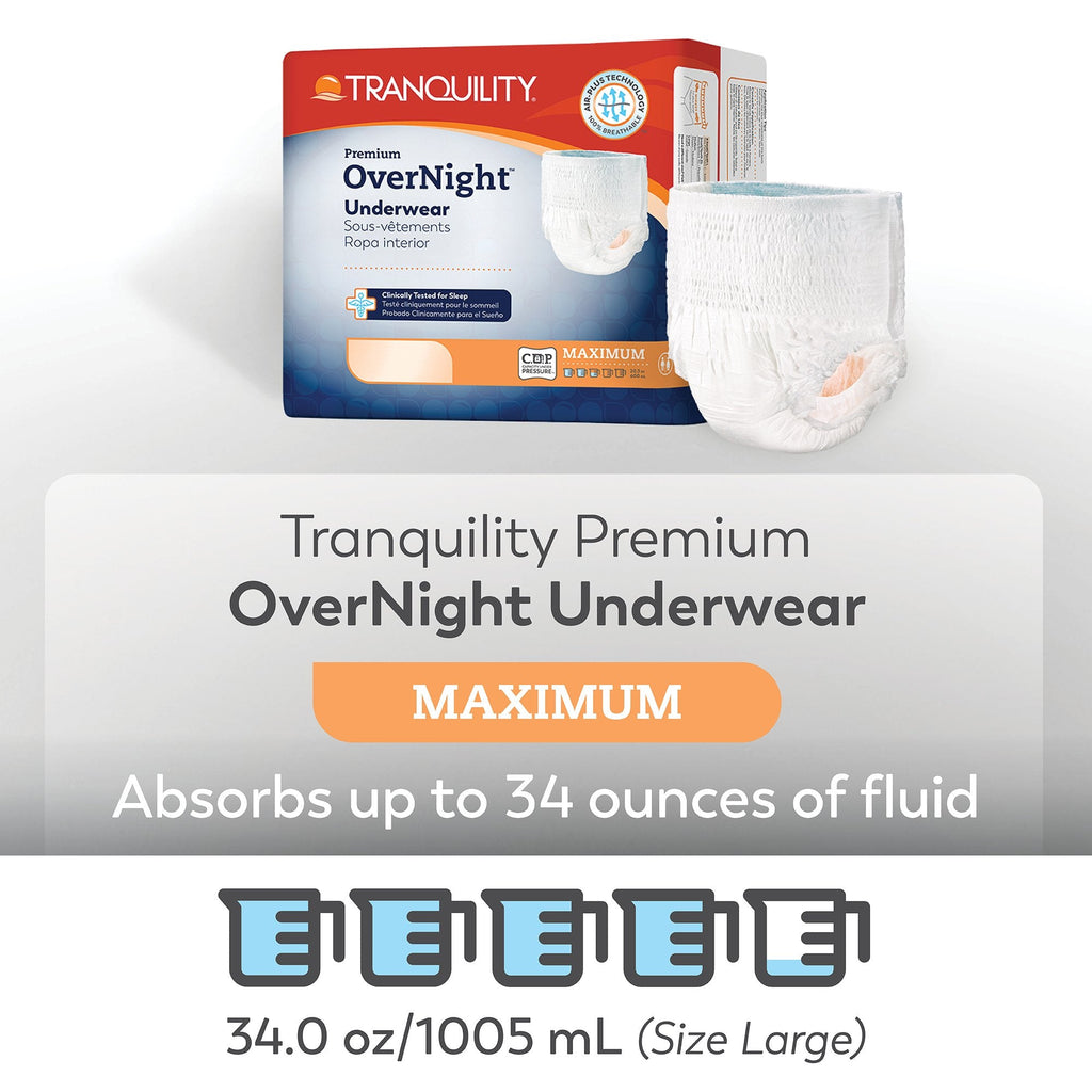 Tranquility Premium OverNight Disposable Absorbent Underwear, 2XL 2118