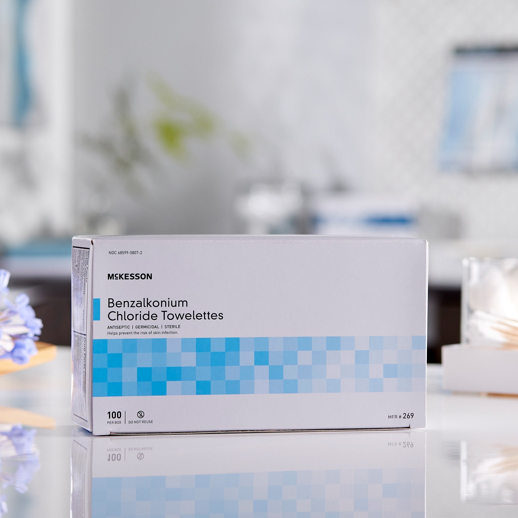 McKesson Benzalkonium Chloride Antiseptic Skin Wipes 269