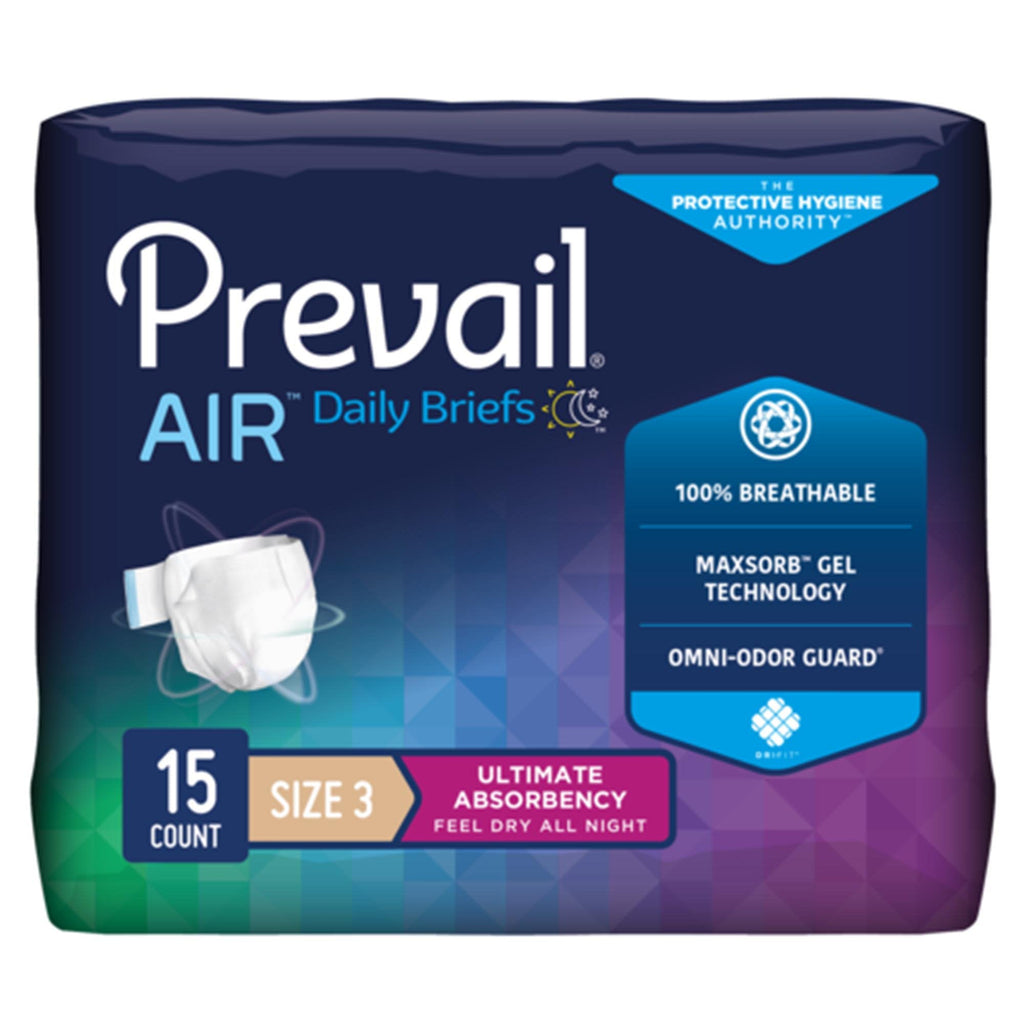 Prevail Air™ Stretchable Ultimate Plus Absorbency Briefs, Size 3 PVBNG-014CA