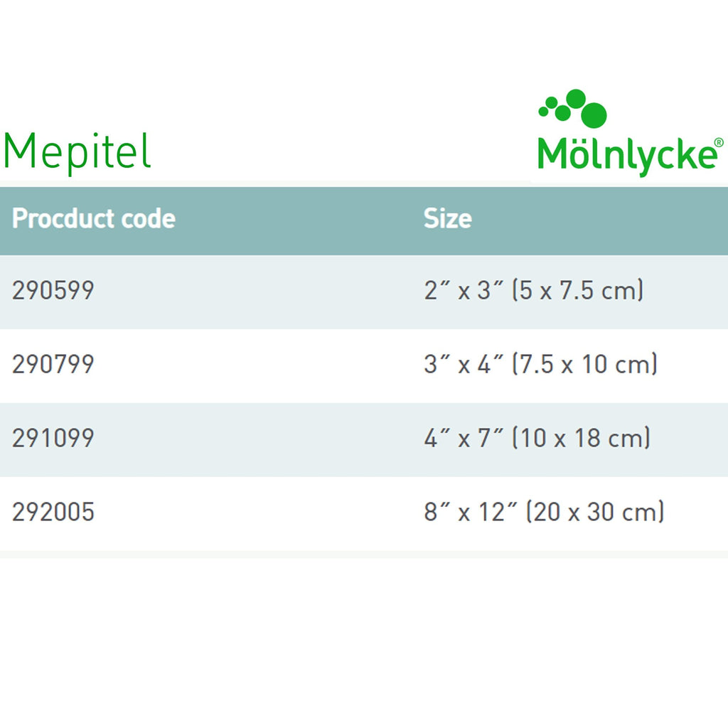 Mepitel® Silicone Dressing, 3 x 4 inch 290799