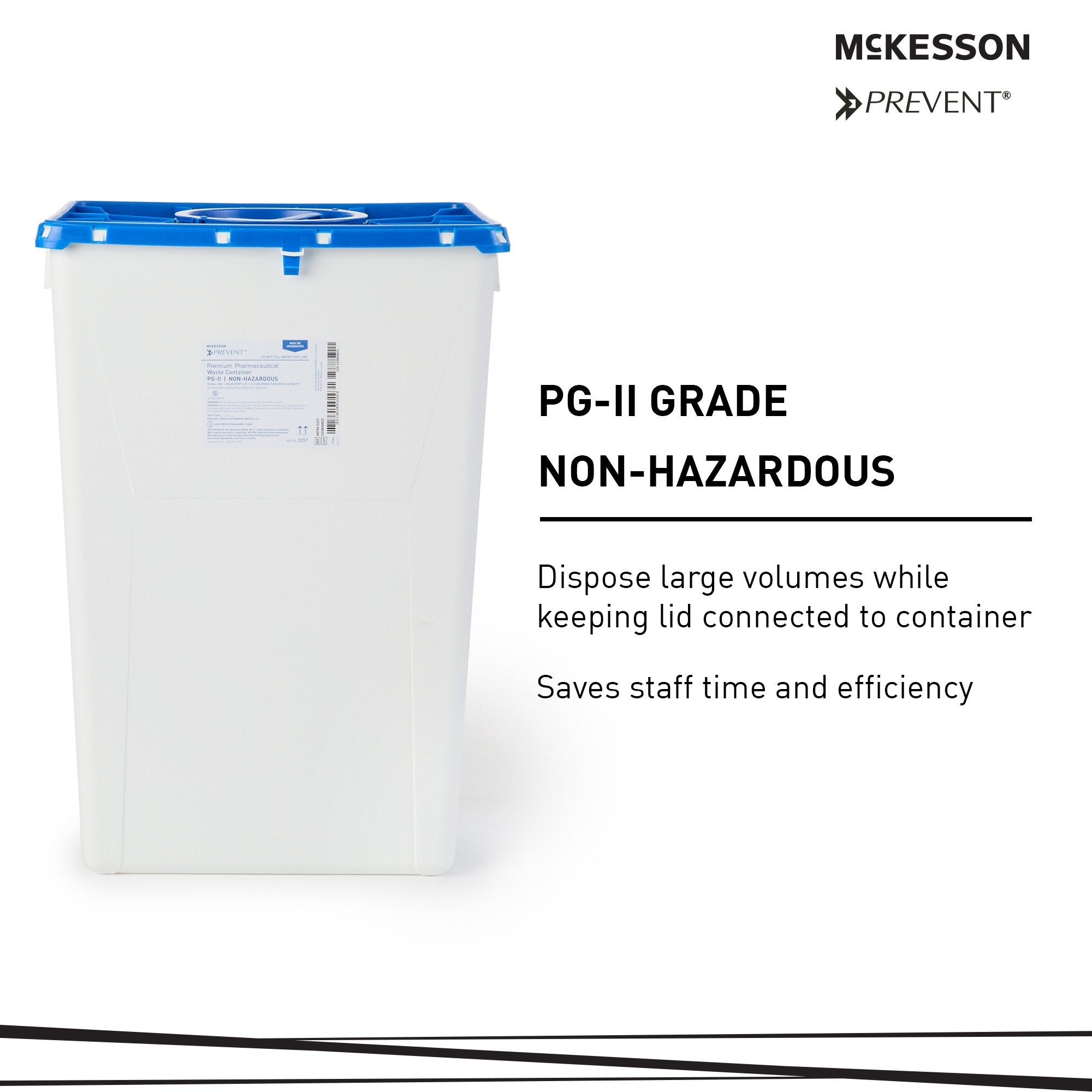 McKesson Prevent® Pharmaceutical Waste Container, 18 Gallon Capacity 2257