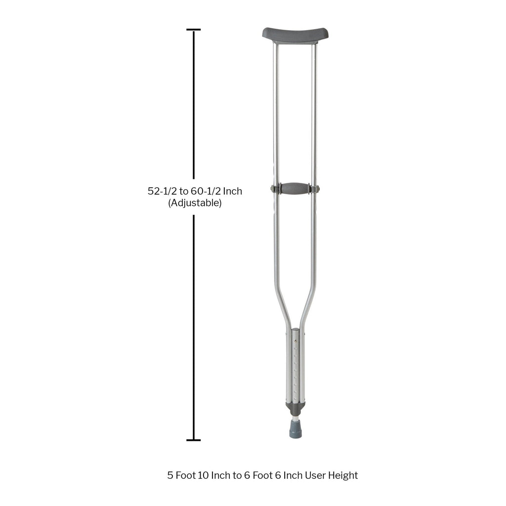 McKesson Underarm Crutches for Adults 5'10" – 6'6" 146-10432-8