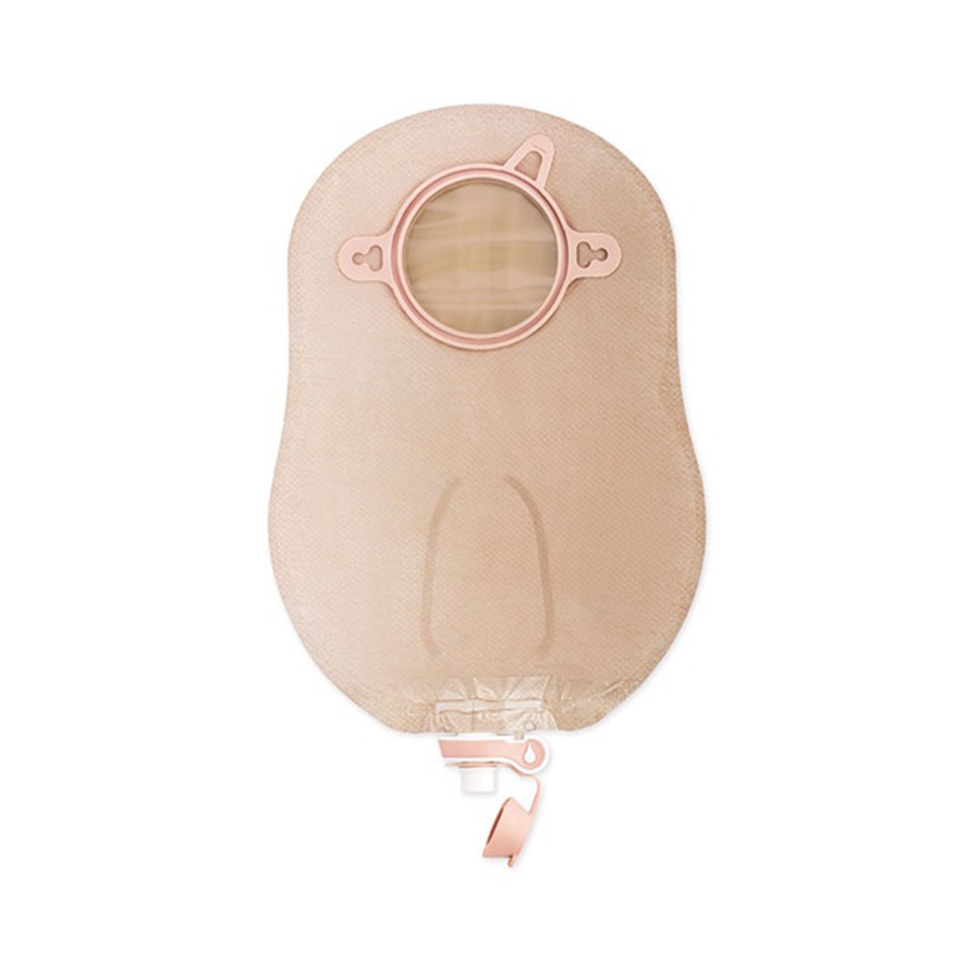 New Image™ 18412 Two-Piece Transparent Urostomy Pouch, 44 mm Flange, Green Match 18412