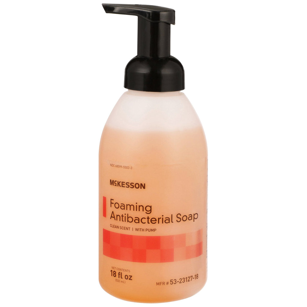 McKesson Clean Scent Foaming Antibacterial Soap, 18-ounce pump bottle 53-23127-18