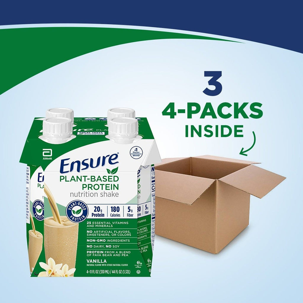 Ensure® Plant Based Protein Nutrition Shake, Vanilla, 11-ounce carton 67450