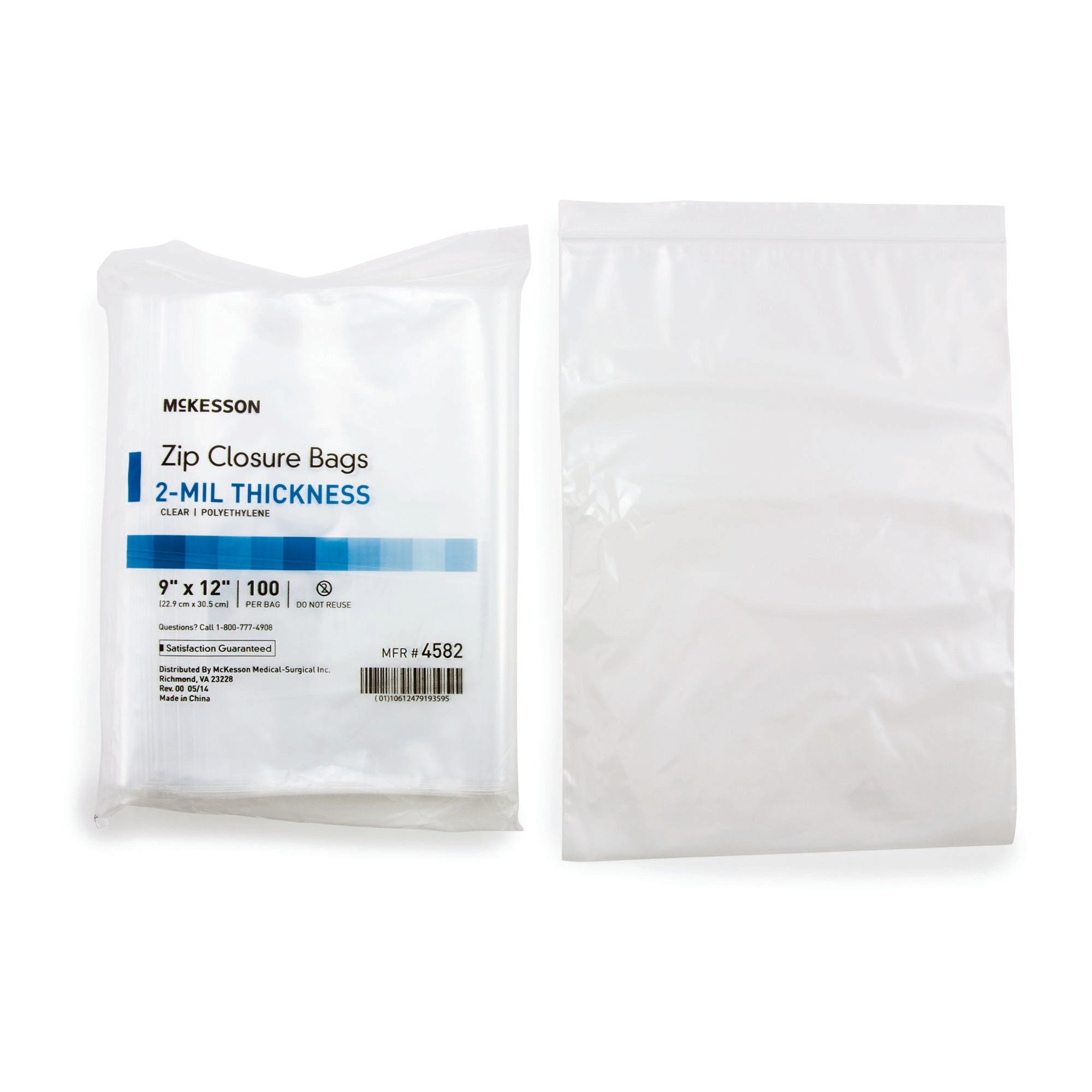 McKesson Zip Closure Bag, 9 X 12 Inches 4582