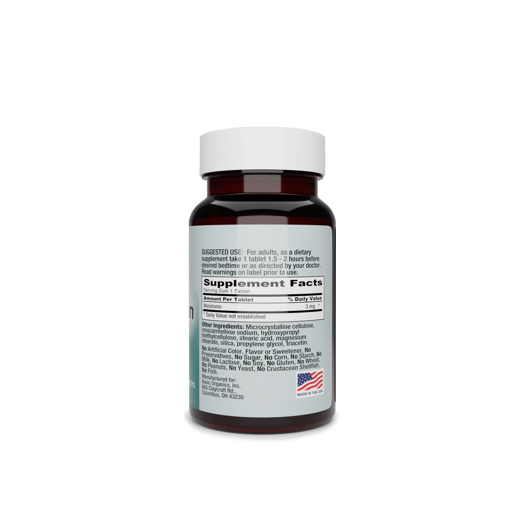 Basic Organics Melatonin Natural Sleep Aid 05445821360