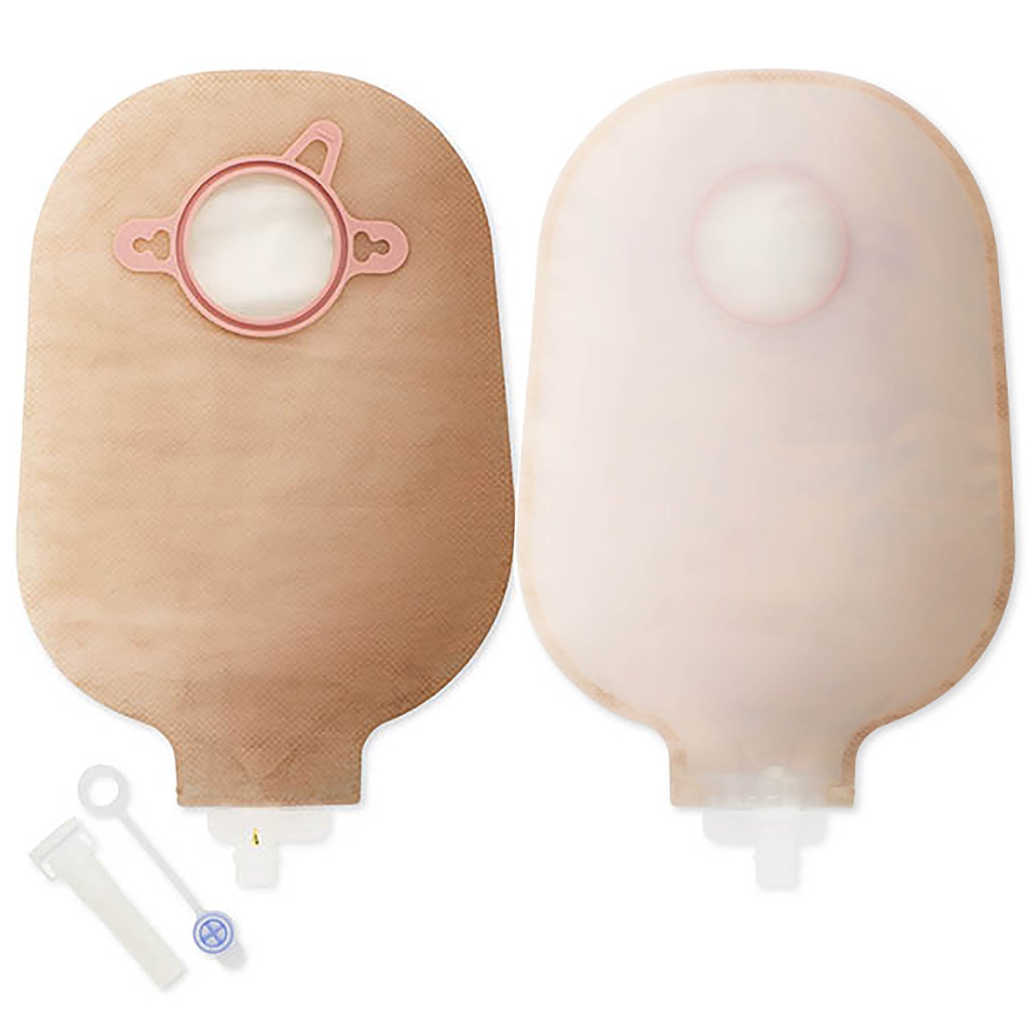 New Image™ Two-Piece Transparent Urostomy Pouch, 57 mm Flange, Red Color Match 18403