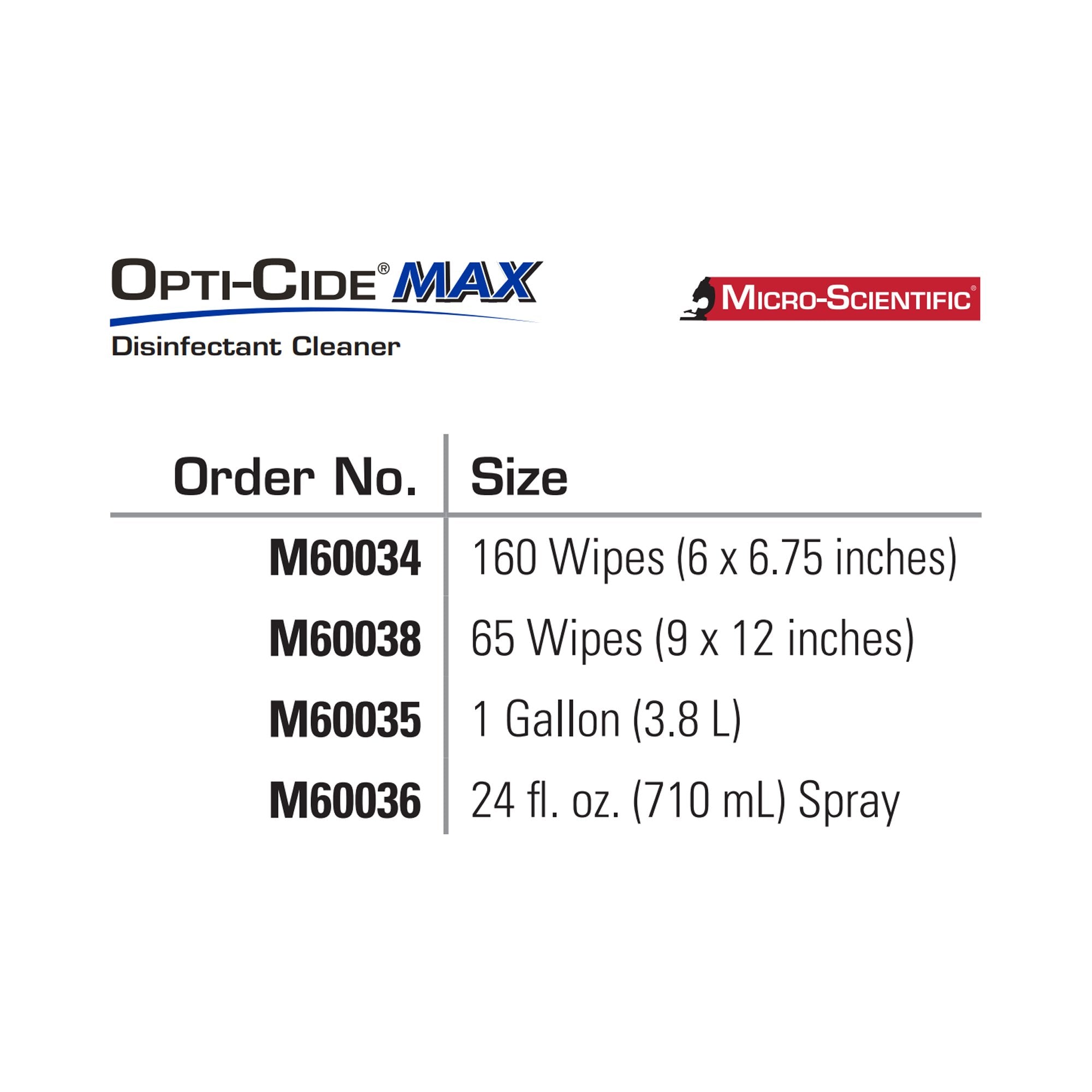 Opti-Cide® Max Surface Disinfectant Cleaner Wipes M60034