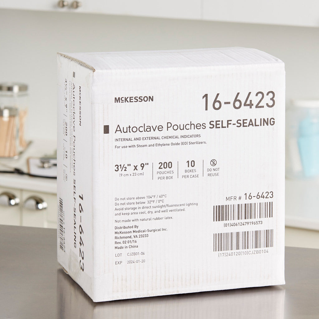 McKesson Sterilization Pouch, 3½ x 9 Inch 16-6423