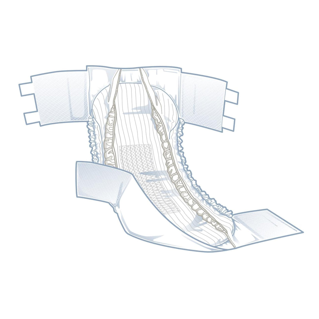 Incontinence Brief FitRight™ Plus Adult Medium Unisex Disposable Moderate Absorbency FITPLUSMD