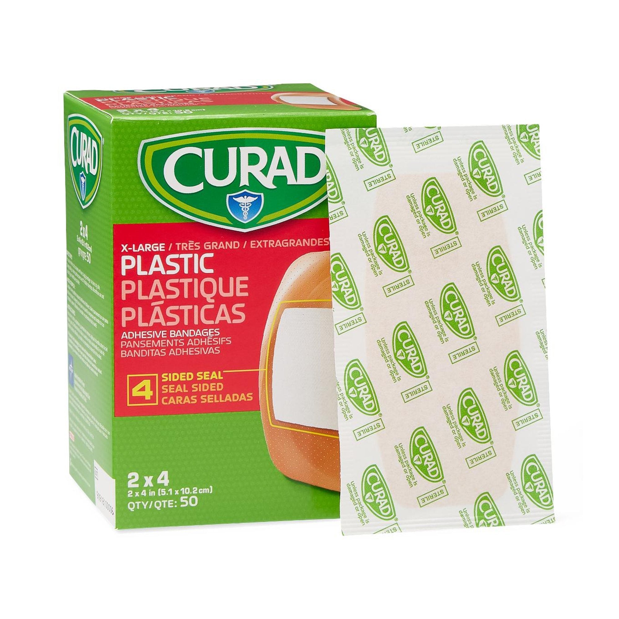 Curad® Tan Adhesive Strip, 2 x 4 Inch NON25504