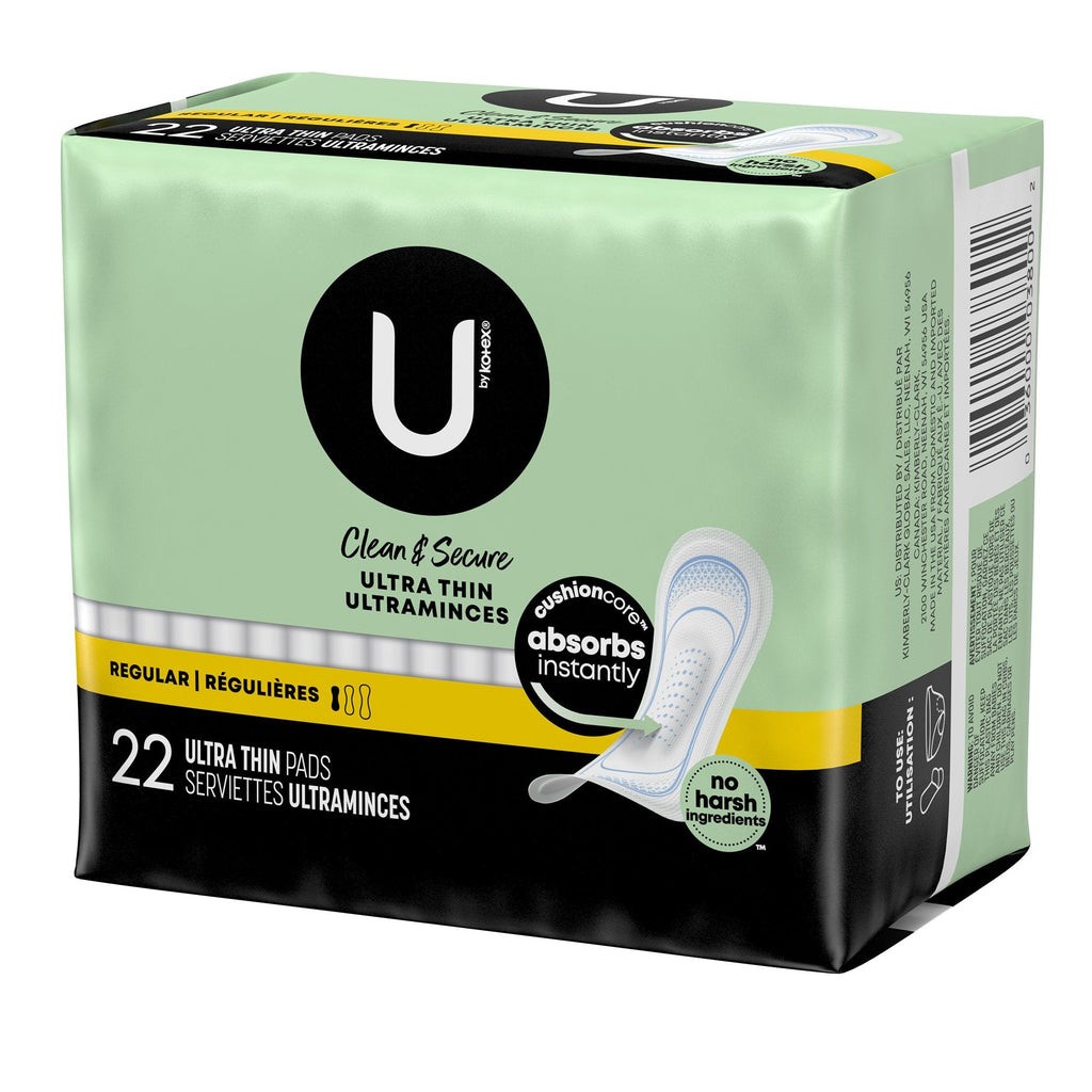 Rebranded Packaging for U by Kotex® Security® Ultra Thin Pad, Regular Absorbency 03904