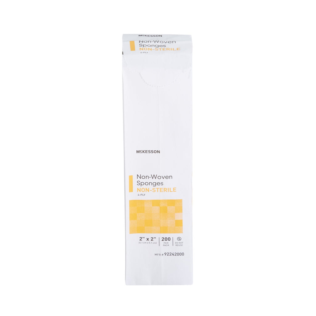 McKesson Nonwoven Sponge, 2 x 2 Inch, 4-Ply 92242000