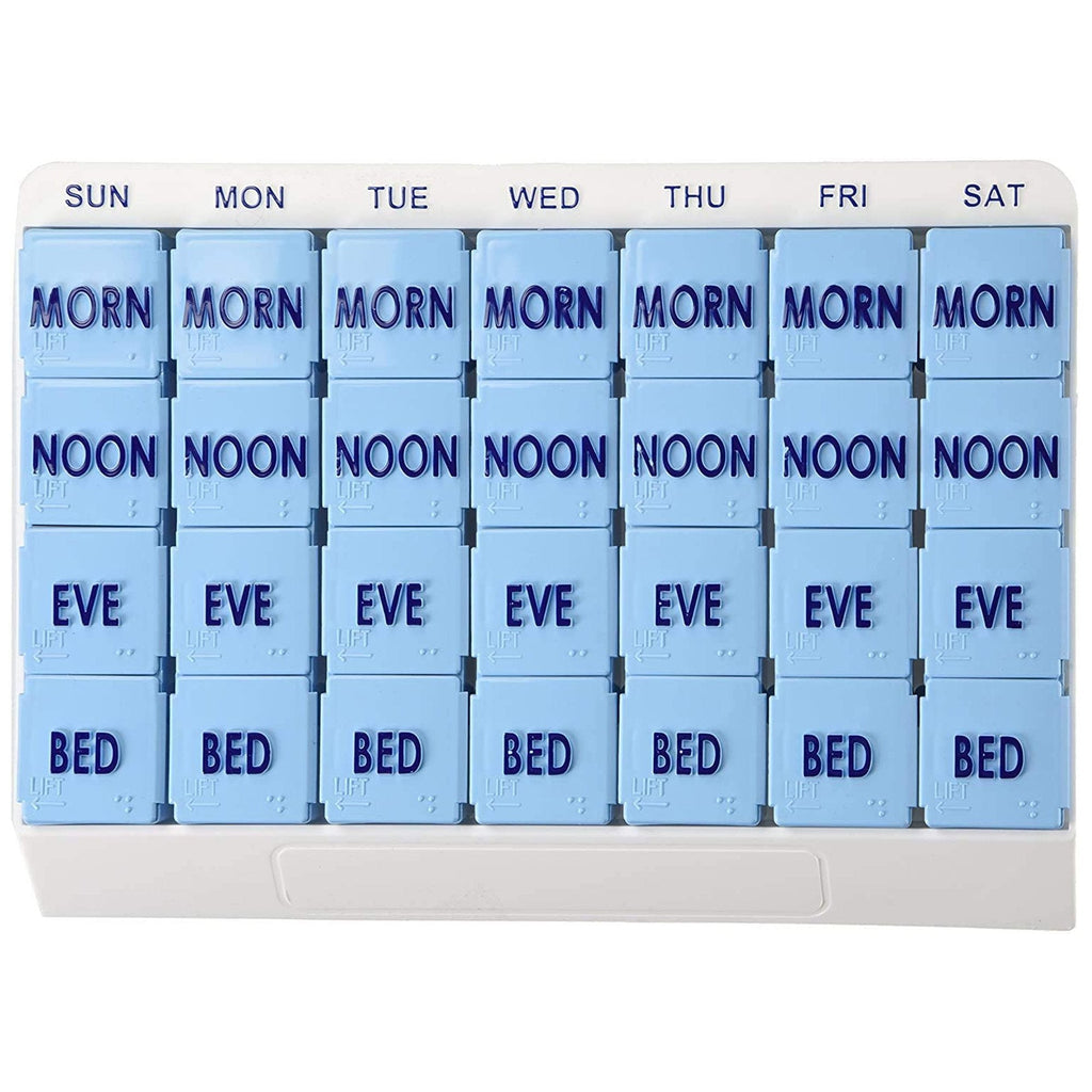 Apex Medi Tray Pill Organizer, Days of the Week / Morn, Noon, Eve, Bed 70027L