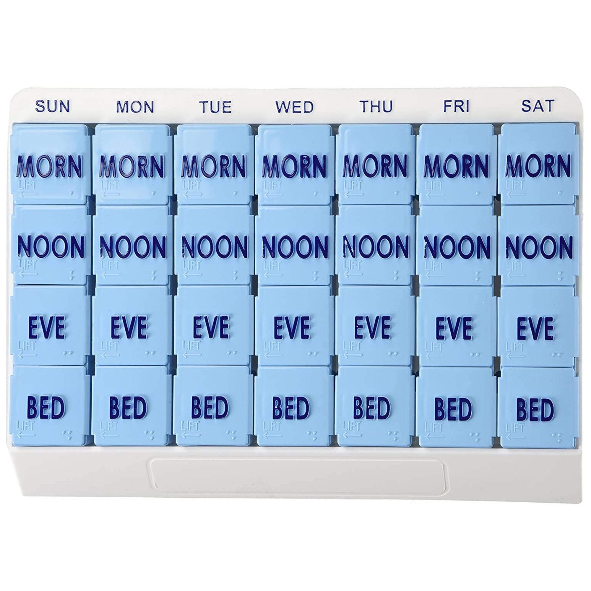 Apex Medi Tray Pill Organizer, Days of the Week / Morn, Noon, Eve, Bed 70027L