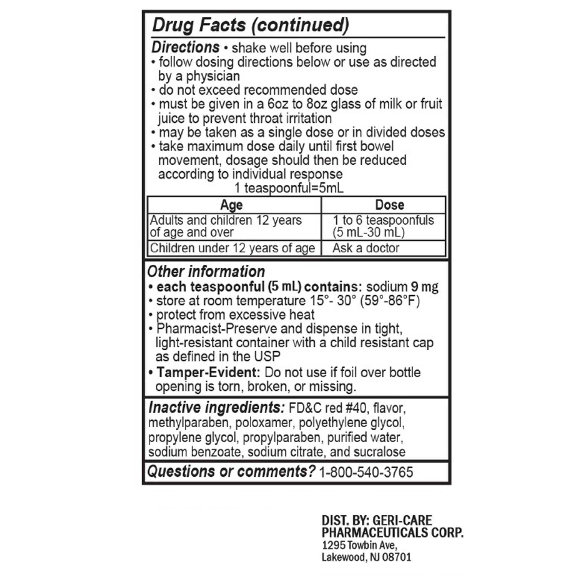 Geri-Care® Docusate Sodium Stool Softener Q402-16-GCP