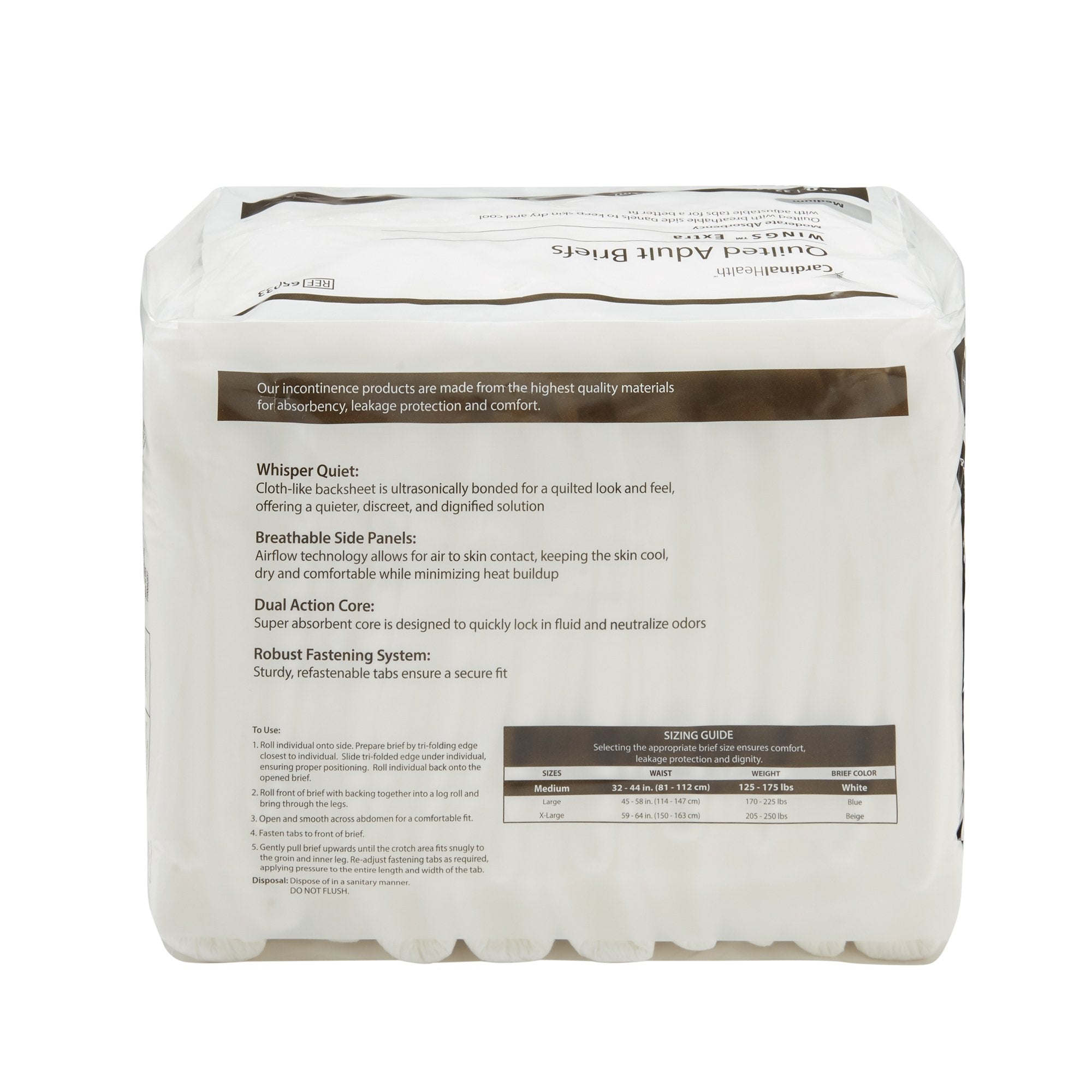 Simplicity Unisex Adult Incontinence Briefs 65033