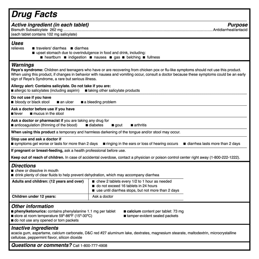 McKesson Bismuth Subsalicylate Anti-Diarrheal 82473