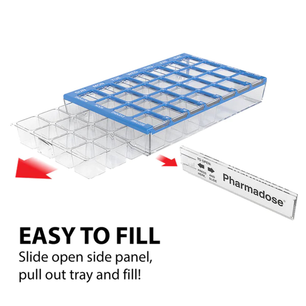 Pharmadose® Locking Pill Planner 7-Day, Four Times a Day Pill Organizer 91340