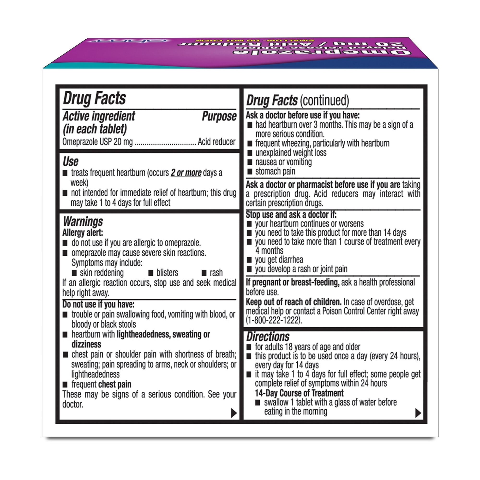 Antacid 20 mg Strength Delayed-Release Tablet 14 per Box 51660002914